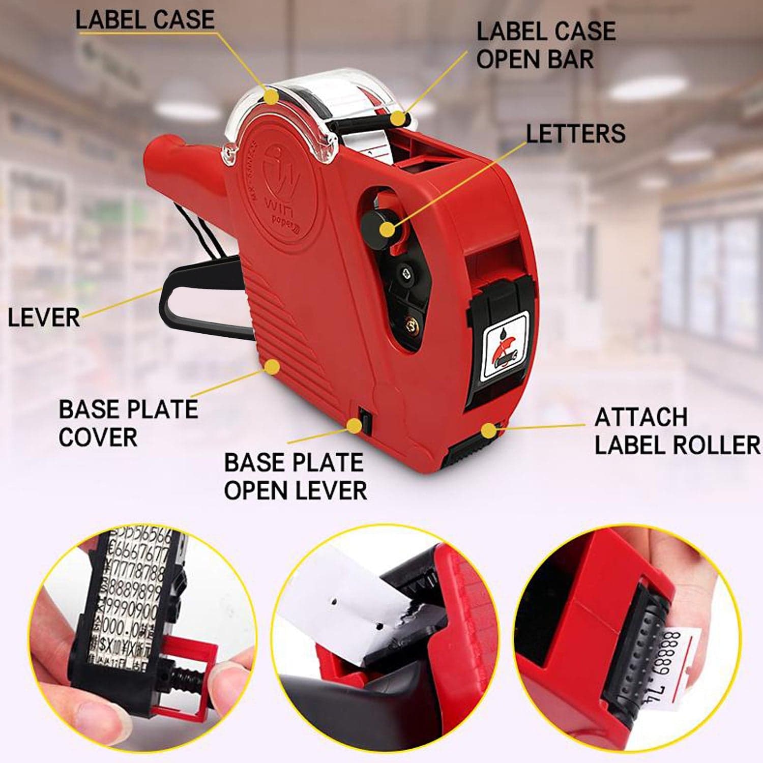 Price Tag Gun - Departmental Store Labeler for Retail & Market Use thumbnail 10