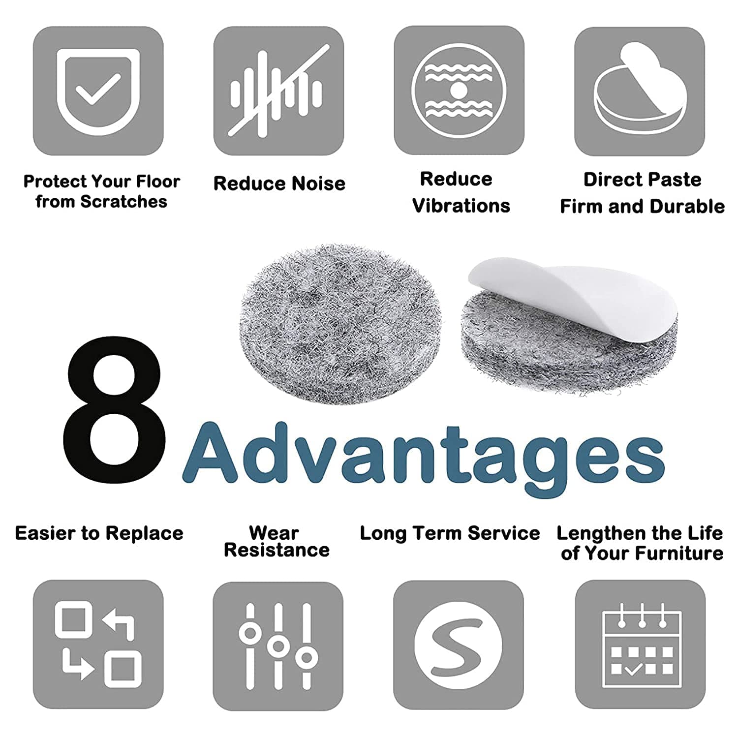 Furniture Pad Square Felt Pads Floor Protector Pad For Home & All Furniture Use thumbnail 8