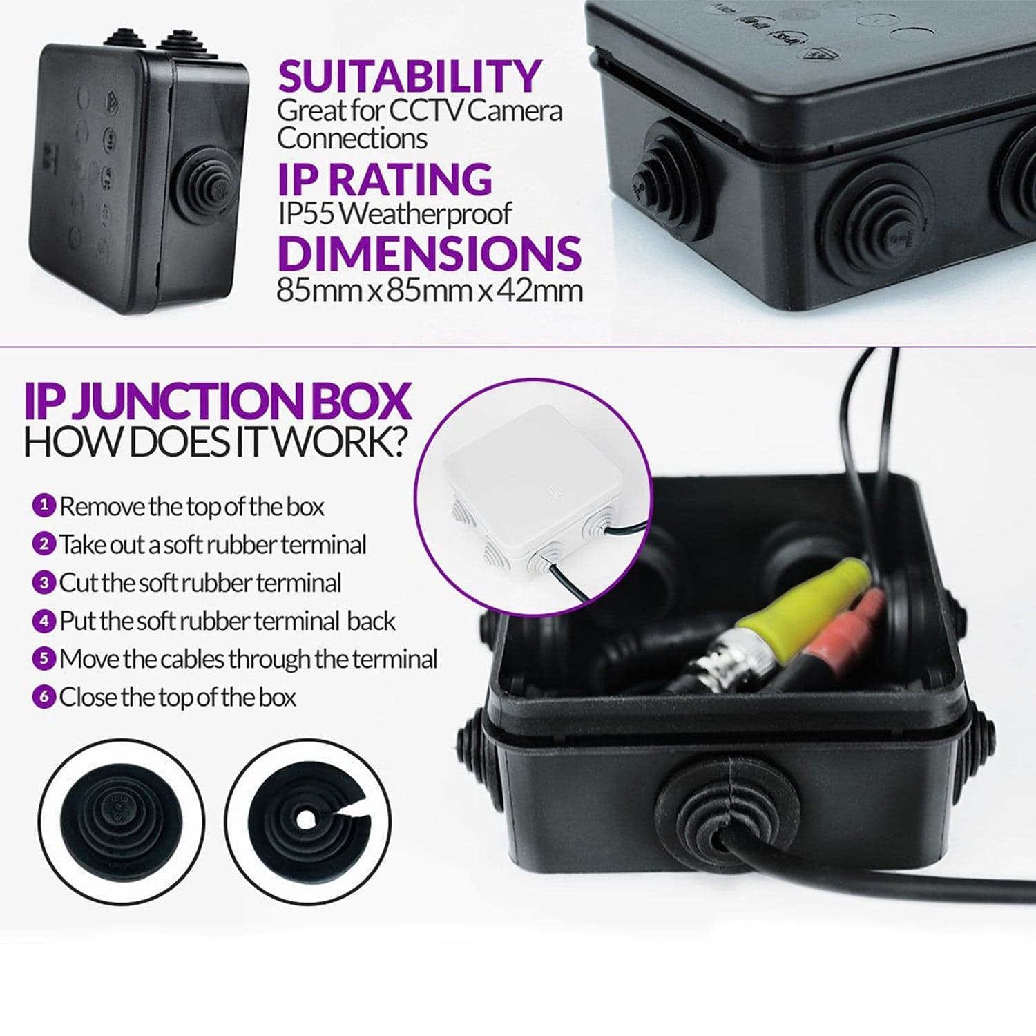 Square Fancy Box For CCTV used for storing CCTV camera's and all which helps it from being comes in contact with damages. thumbnail 7