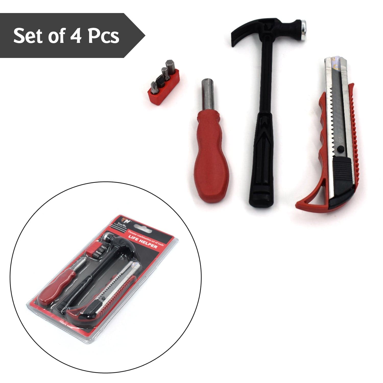 4PC HELPER TOOL SET USED WHILE DOING PLUMBING AND ELECTRICIAN REPAIRMENT IN ALL KINDS OF PLACES LIKE HOUSEHOLD AND OFFICIAL DEPARTMENTS ETC. thumbnail 3
