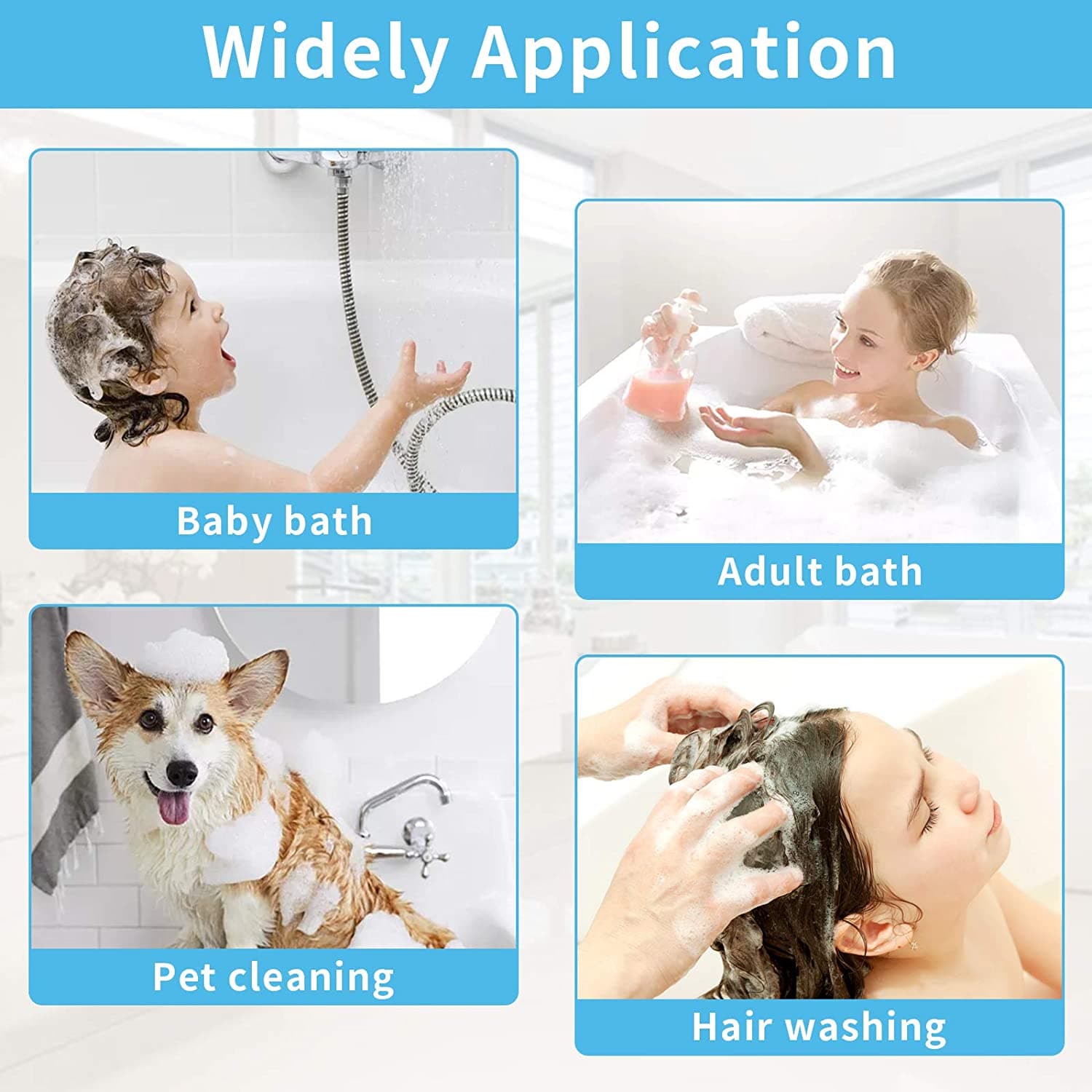 Shower Head Multi-Function Plastic High Pressure Shower Spray for Bathroom thumbnail 8