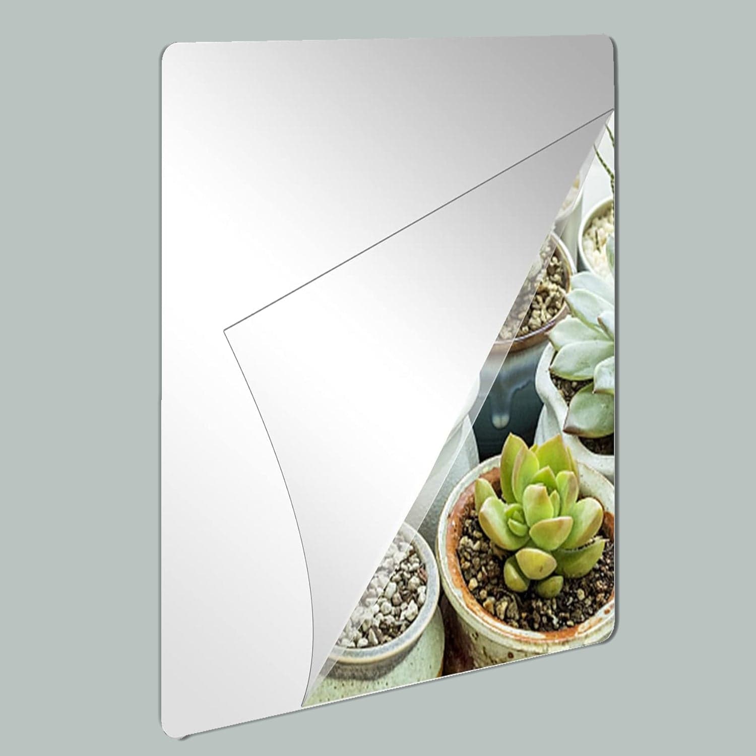 10PC BIG SQUARE ADHESIVE-BATHROOM-MIRROR-WALL thumbnail 4