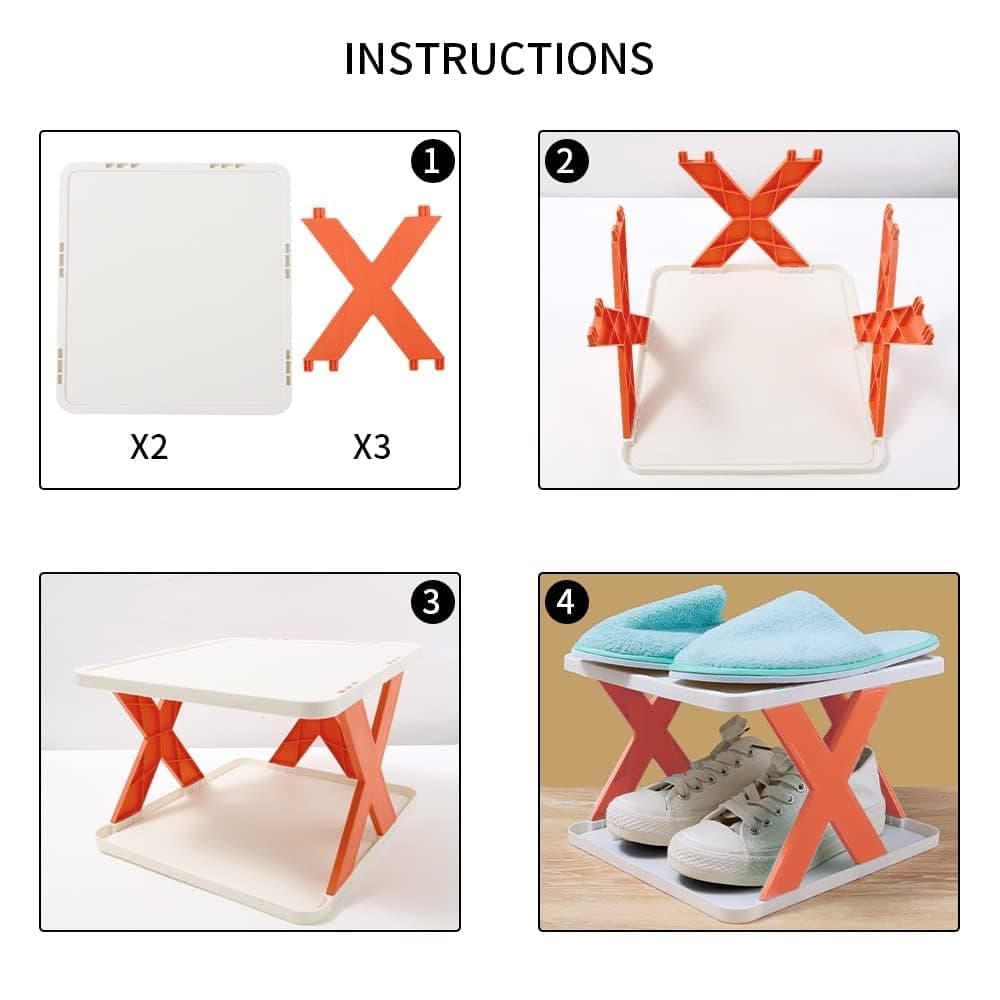 6 Layer Foldable Shoe Rack, Portable Storage Organizer for Home & Office thumbnail 6
