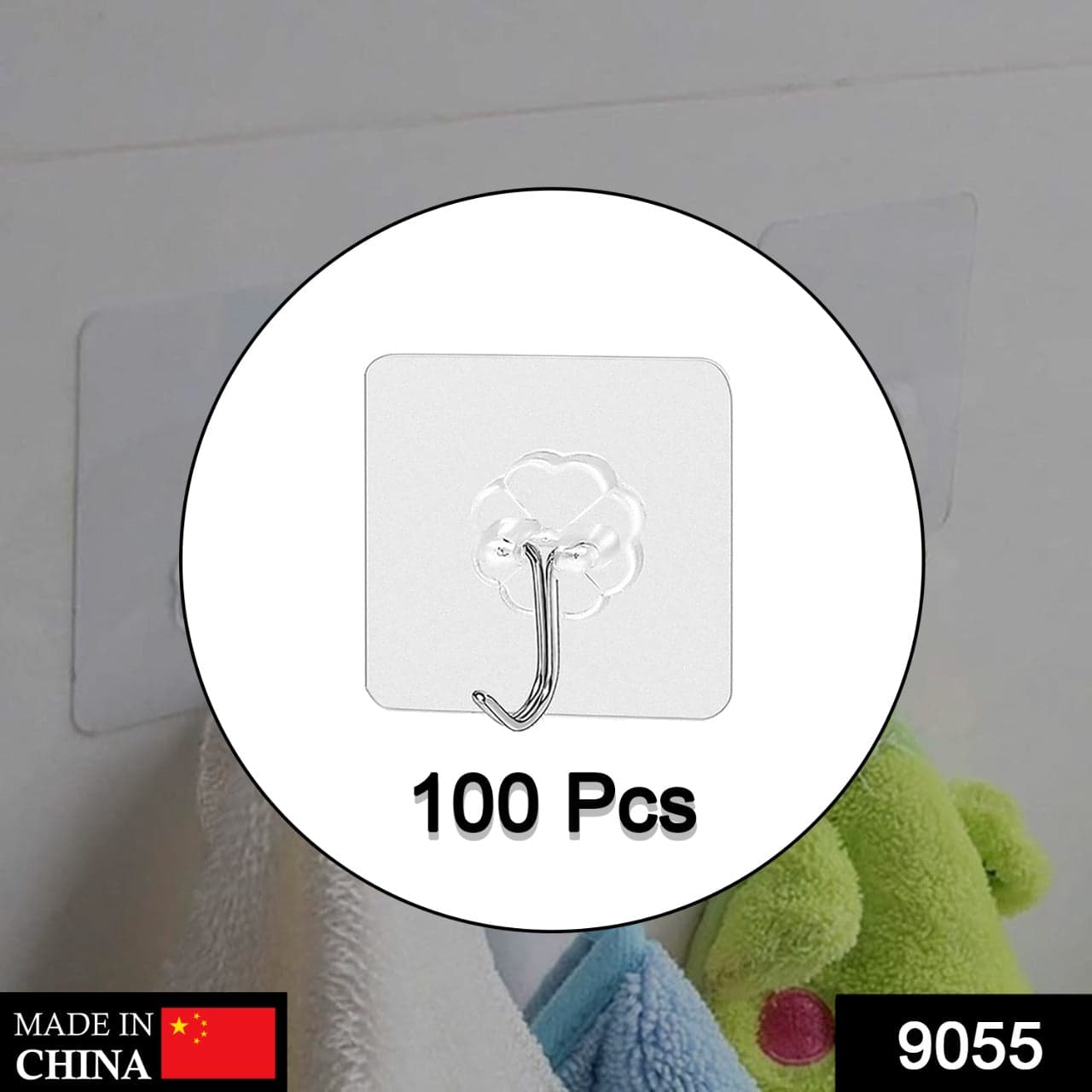 100PC MULTIPURPOSE STRONG SMALL STAINLESS STEEL ADHESIVE WALL HOOKS thumbnail 2