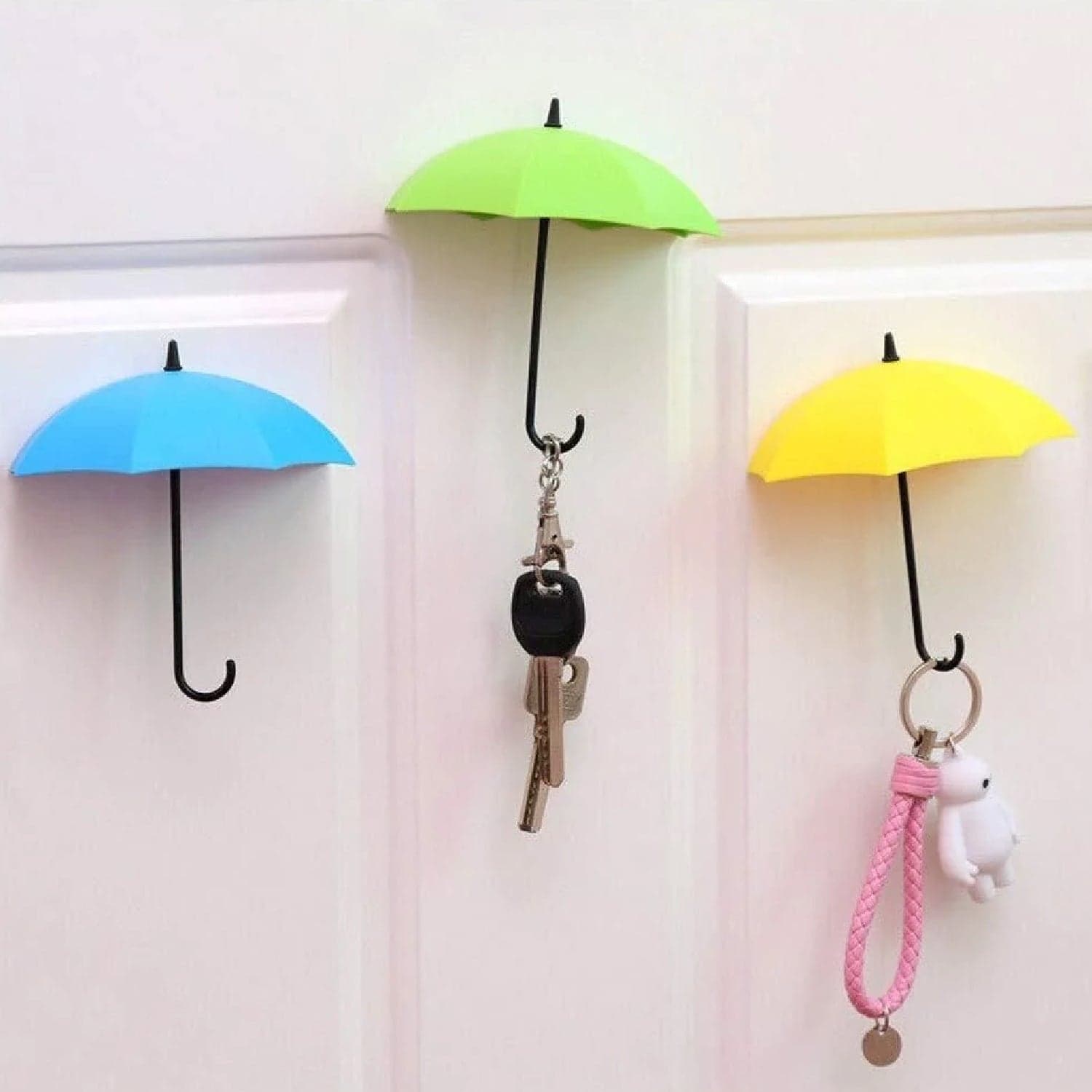 Multipurpose Umbrella Key Hat Holder Wall Hanging Hook Multicolor thumbnail 1