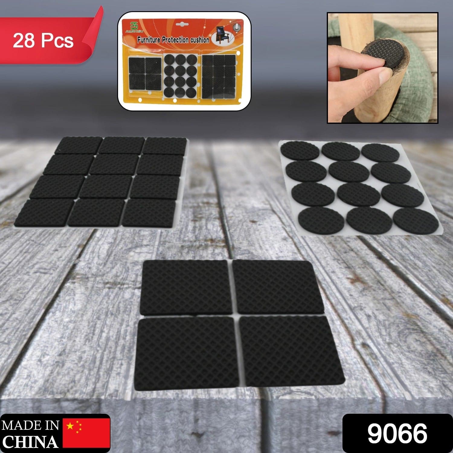 28 pc Rubber furniture Pads Self Sticking Non Slip Furniture Noise Insulation Pads thumbnail 2