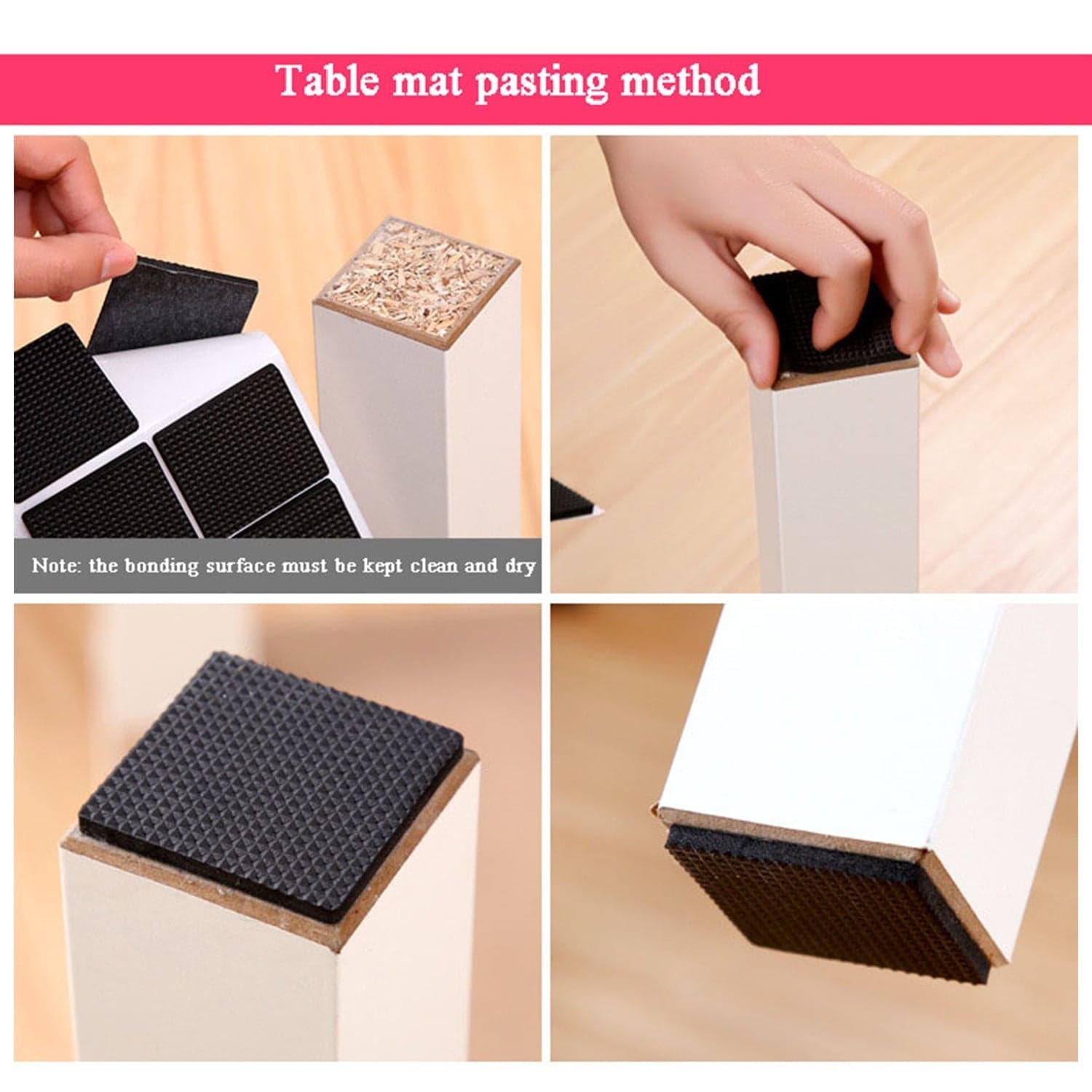 28 pc Rubber furniture Pads Self Sticking Non Slip Furniture Noise Insulation Pads thumbnail 7