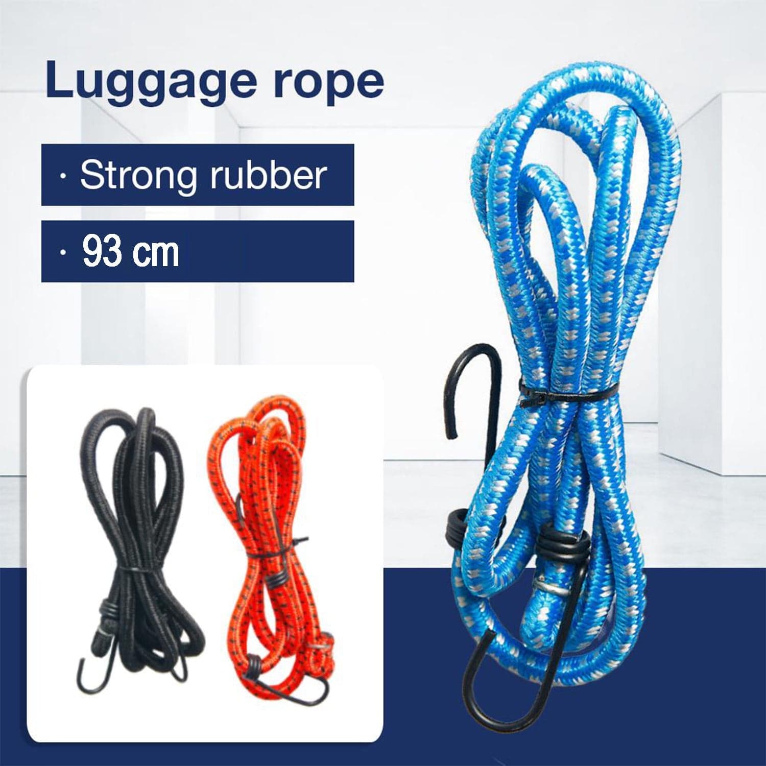 High Strength Elastic Bungee, Shock Cord Cables, Luggage Tying Rope with Hooks thumbnail 3
