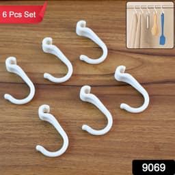 Small Plastic Hooks 6 Pc