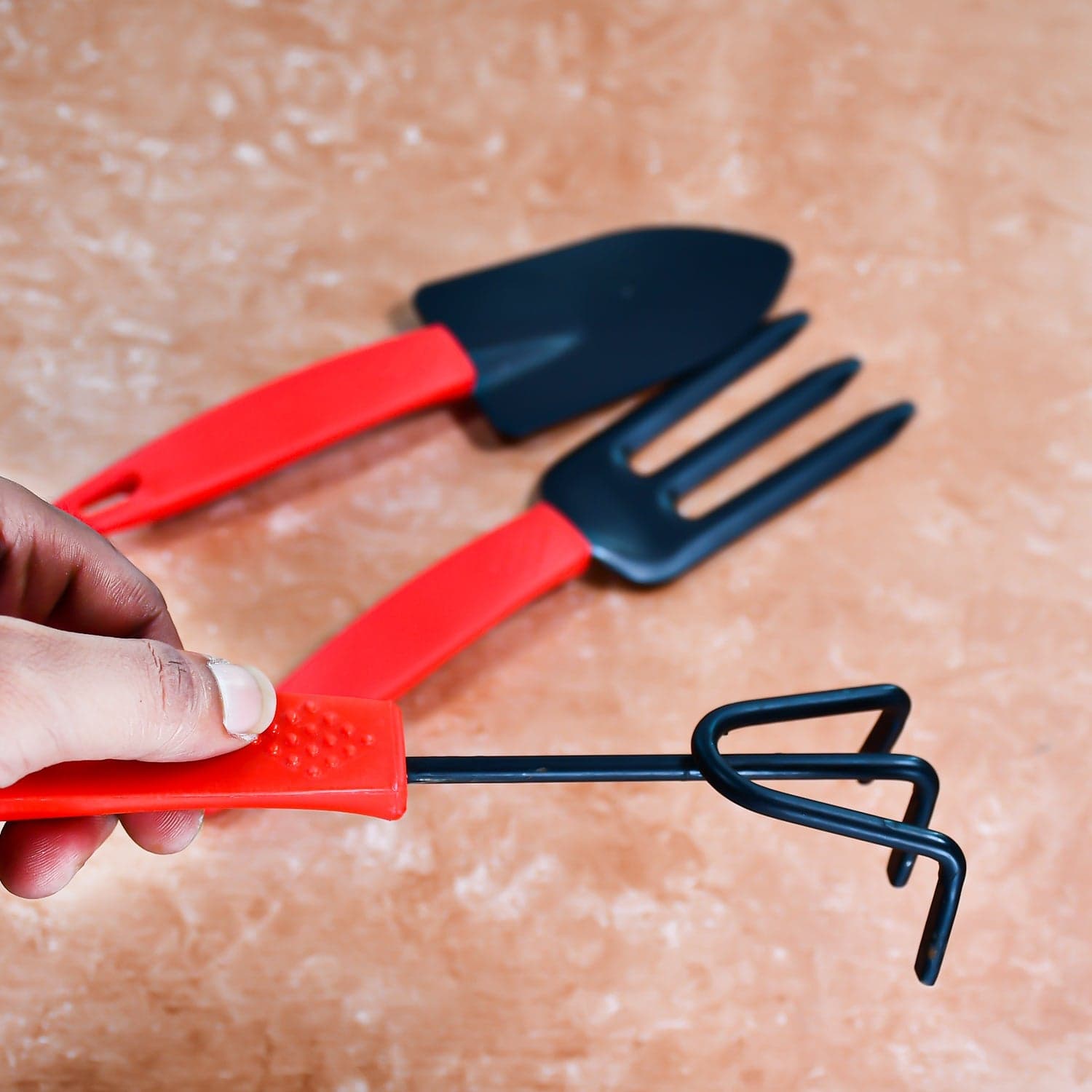 3pcs Small sized Hand Cultivator, Small Trowel, Garden Fork thumbnail 3
