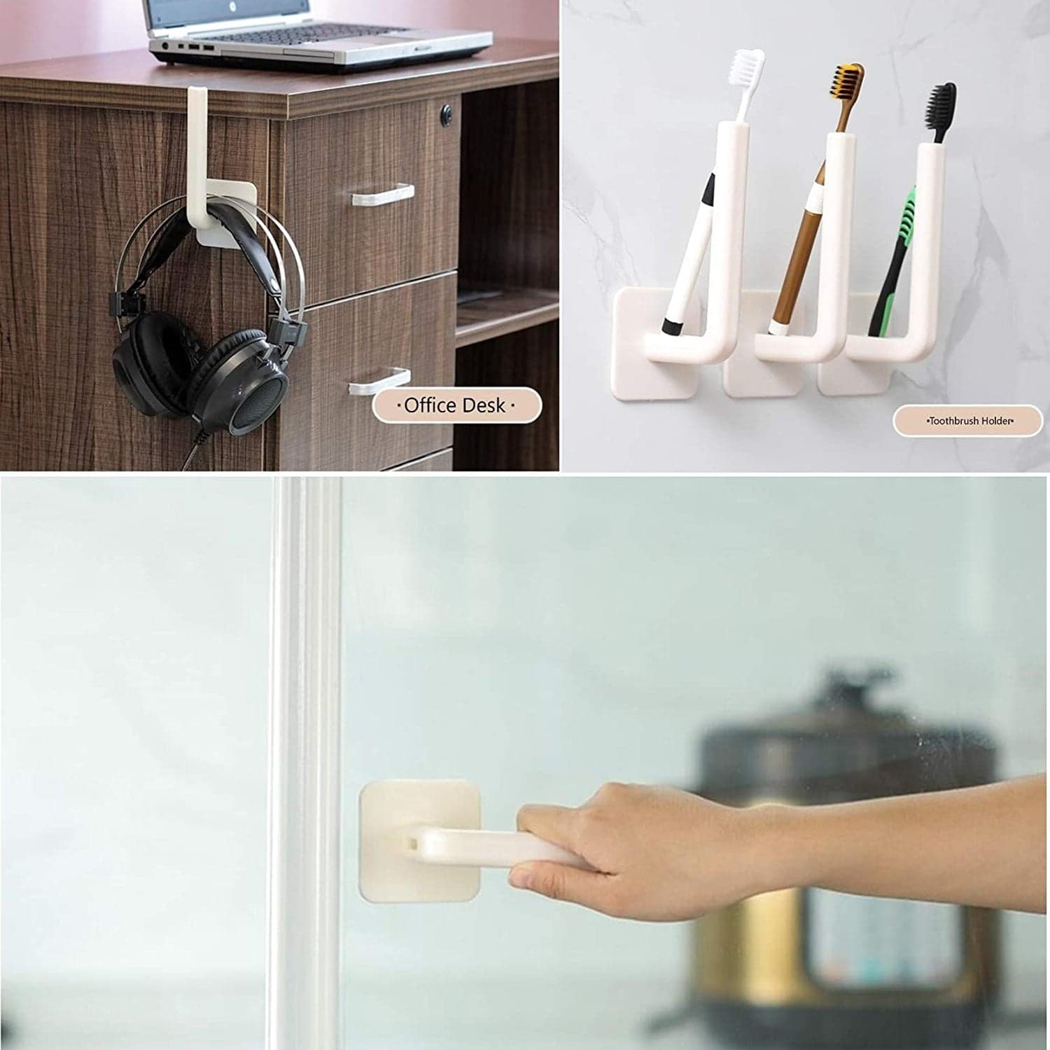 Multifunctional Adhesive Rack for Kitchen and Bathroom thumbnail 2