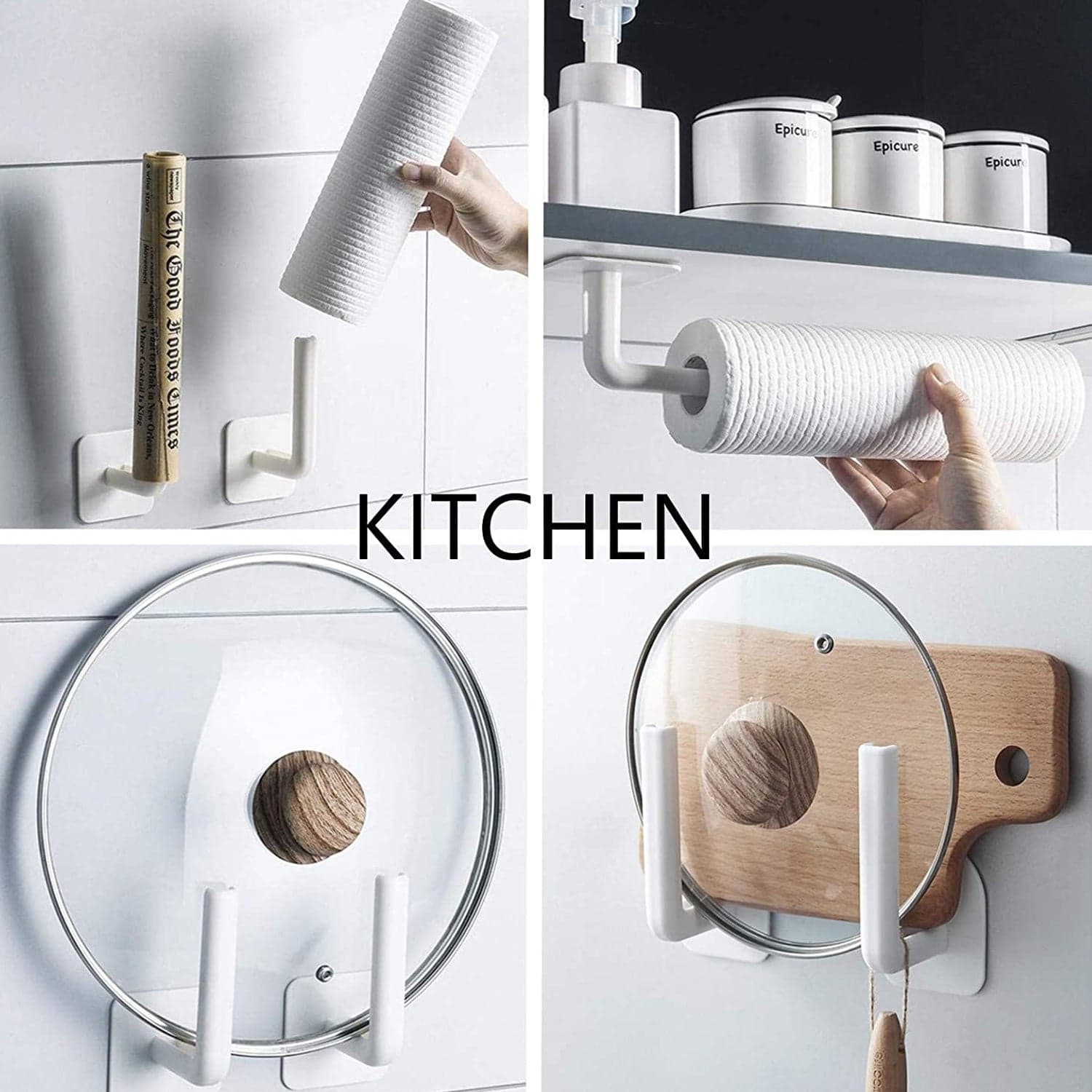 Multifunctional Adhesive Rack for Kitchen and Bathroom thumbnail 4