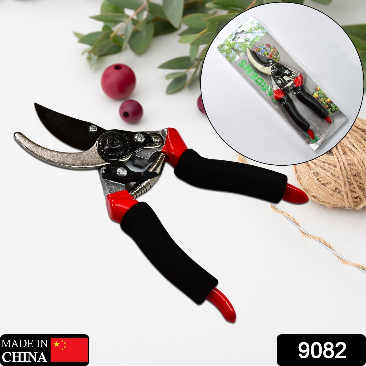 21Cm Red GARDEN SHEARS SHARP CUTTER PRUNERS SCISSOR, PRUNER. thumbnail 2