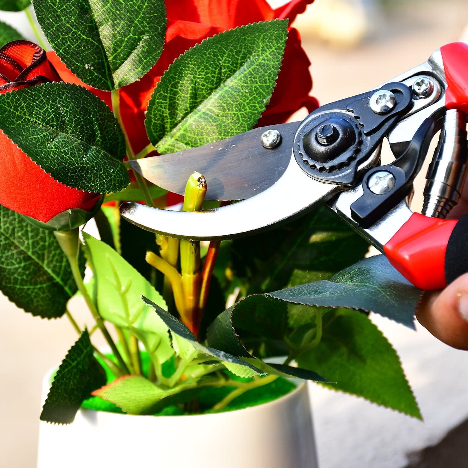 21Cm Red GARDEN SHEARS SHARP CUTTER PRUNERS SCISSOR, PRUNER. thumbnail 3
