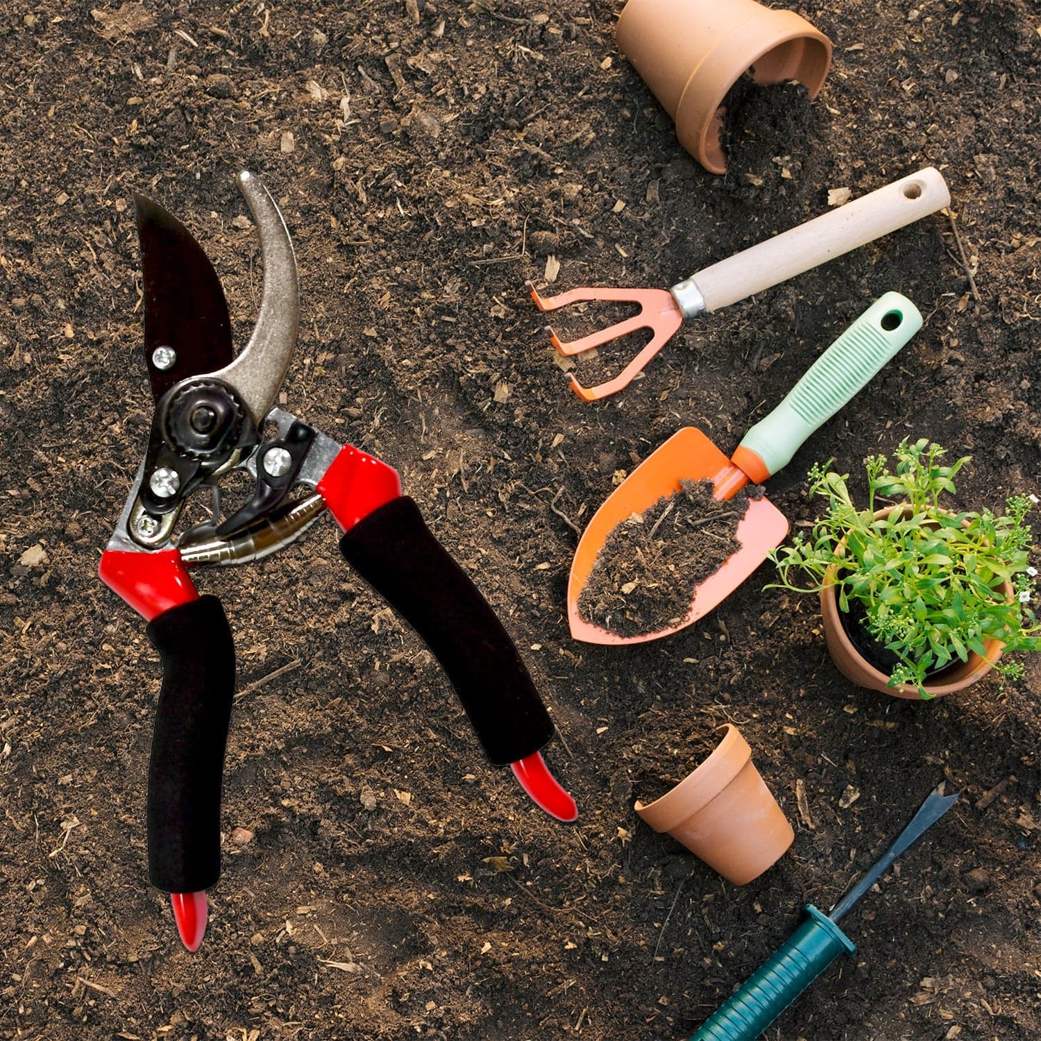 21Cm Red GARDEN SHEARS SHARP CUTTER PRUNERS SCISSOR, PRUNER. thumbnail 7
