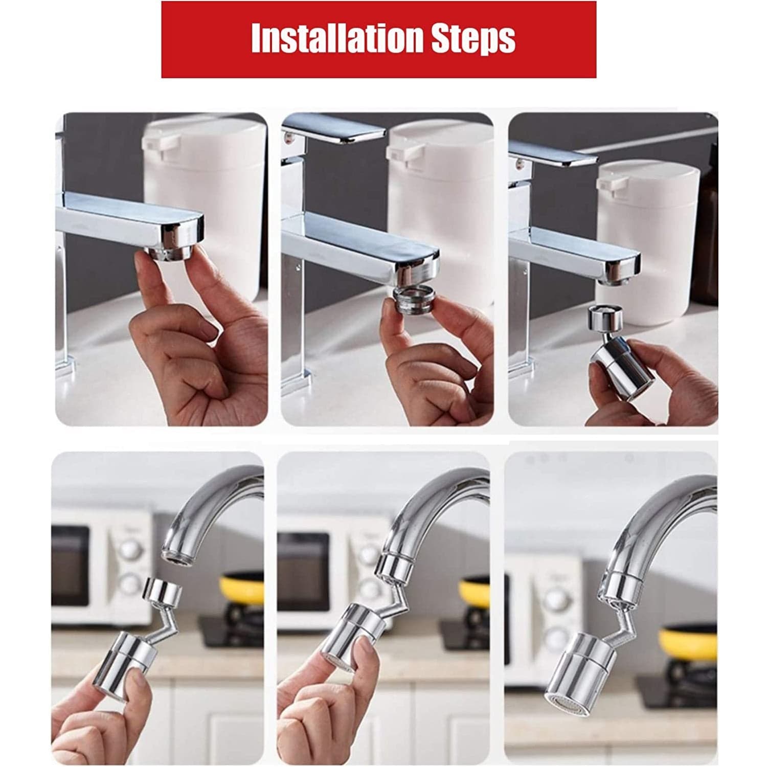 Splash Filter Faucet Sprayer for Kitchen & Bathroom thumbnail 6