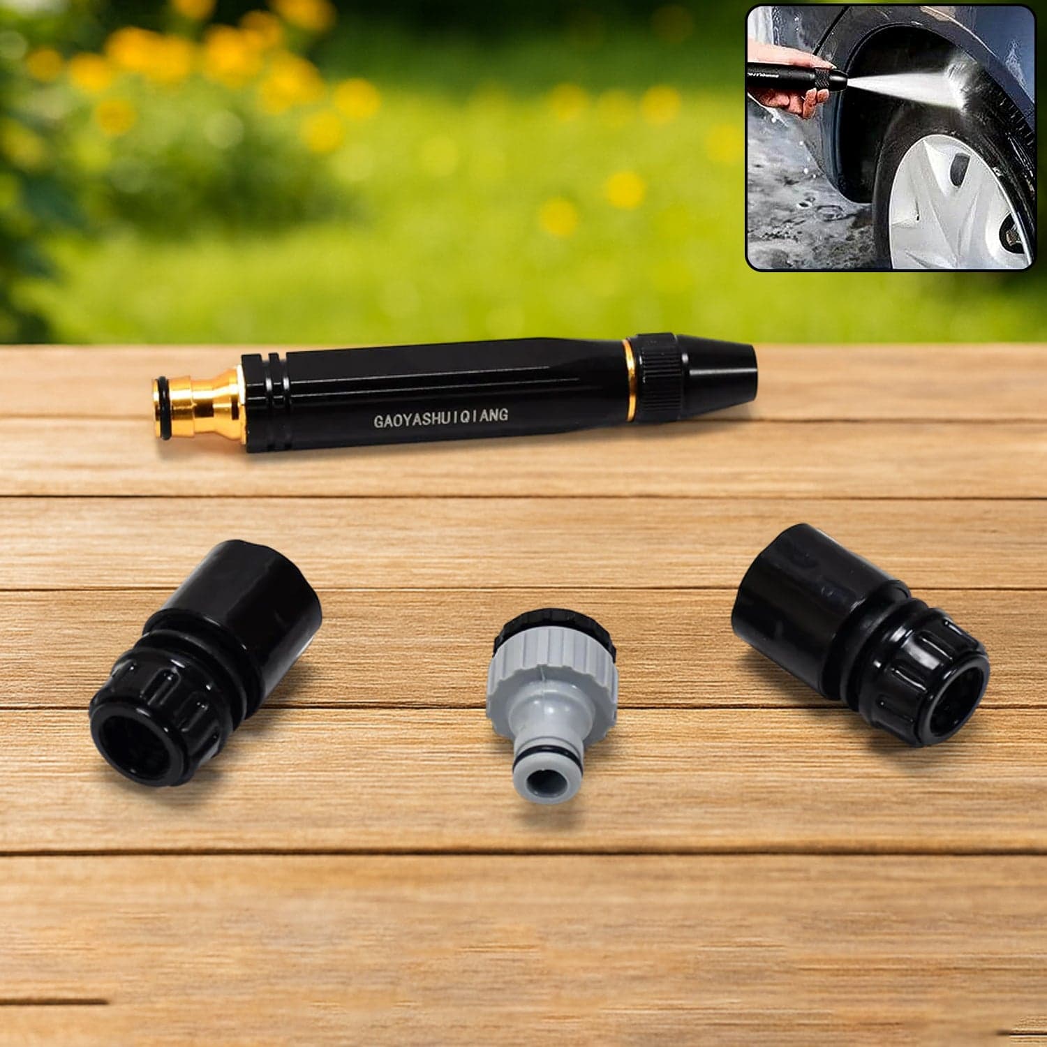 High Pressure Water Gun Nozzle Car Wash Water Gun Nozzle Alloy Garden Nozzle Spray Gun thumbnail 1