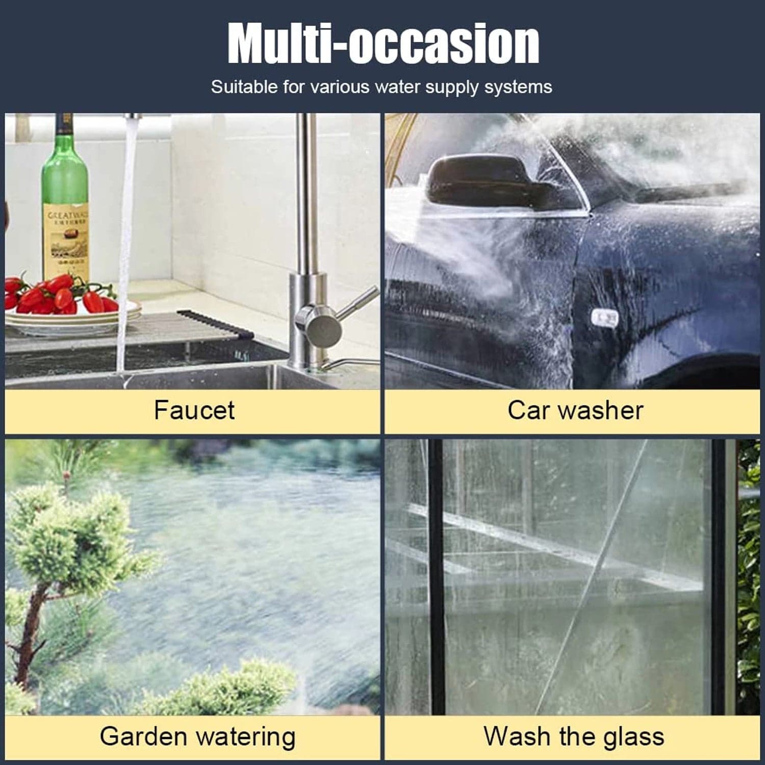 High Pressure Water Gun Nozzle Car Wash Water Gun Nozzle Alloy Garden Nozzle Spray Gun thumbnail 12