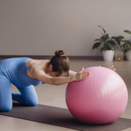 Anti Burst 65 Cm Exercise Ball With Inflation Pump, Non-Slip Gym Ball, For Yoga (1 Pc / Mix Design & Color)