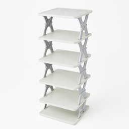Smart 6-Layer Shoe Rack Of Foldable, Collapsible & Heavy-Duty Plastic Stand For Home Entryway Storage Organizer (Mix Color)