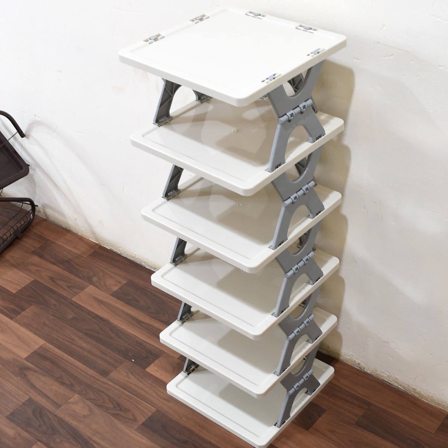 Smart 6-Layer Shoe Rack Of Foldable, Collapsible & Heavy-Duty Plastic Stand For Home Entryway Storage Organizer (Mix Color) thumbnail 4
