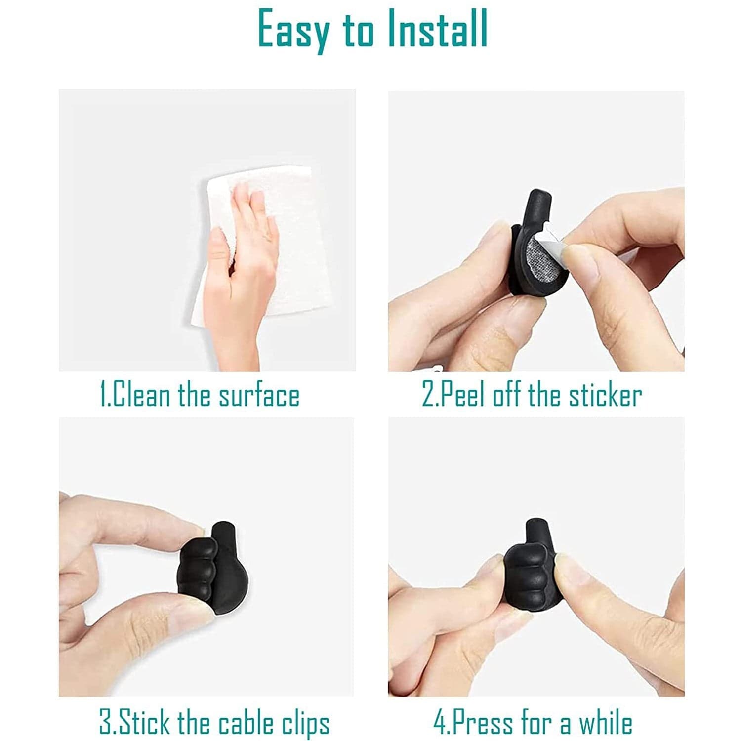 Multifunctional Multi functional Hand Shape Wall Clip Hanger Keys Cable Holder thumbnail 8
