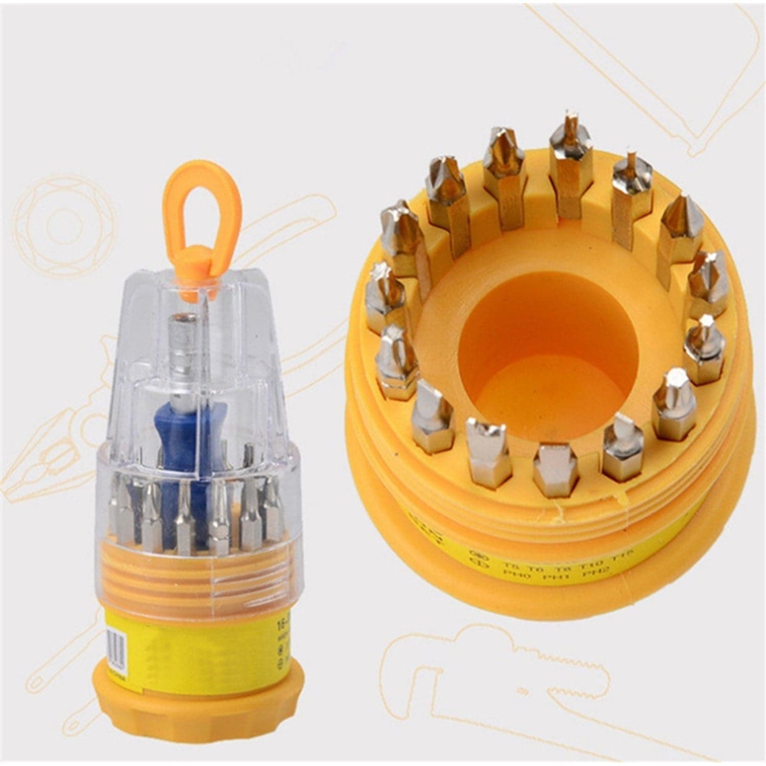 (Set Of 6Pc) Screwdriver Set, Steel 16 In 1 With 15 Screwdriver Bits, Professional Magnetic Driver Set thumbnail 3