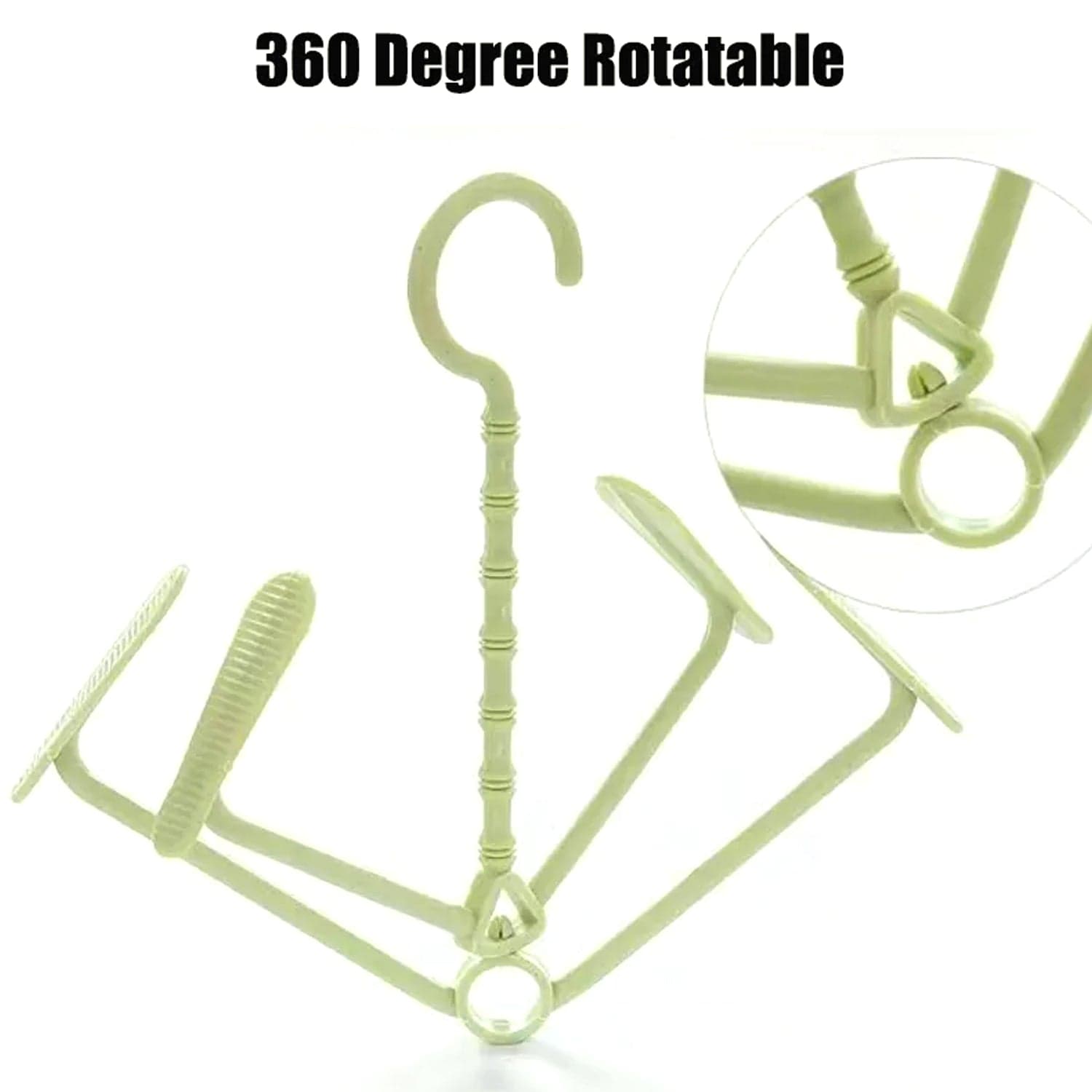 Hanging Shoe Rack Rotating Four Hooks Portable Drying Shoe Rack Wet and Dry Dual-use Drying Shoes Hanger Windproof thumbnail 5