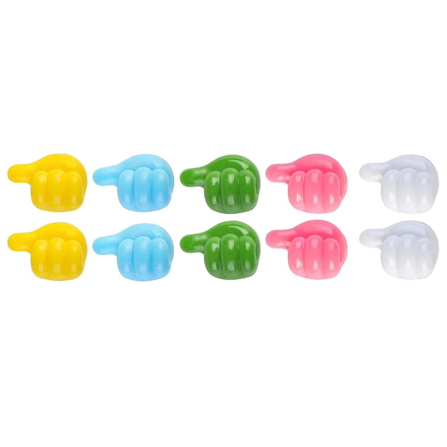 Thumb Cable Clips, Multi-Color Cord Organizer for Home, Office, Car (10 Pc Set) thumbnail 4