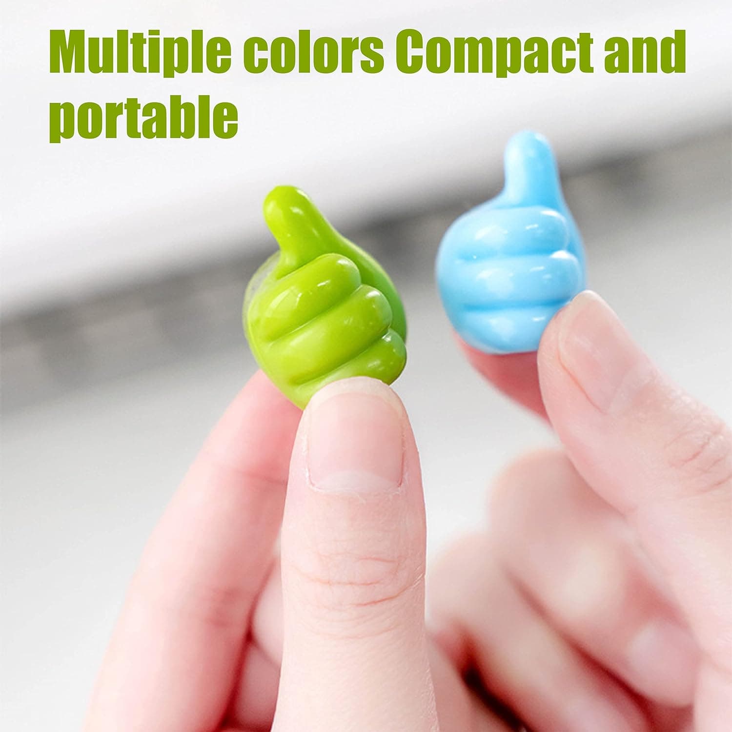 Thumb Cable Clips, Multi-Color Cord Organizer for Home, Office, Car (10 Pc Set) thumbnail 5
