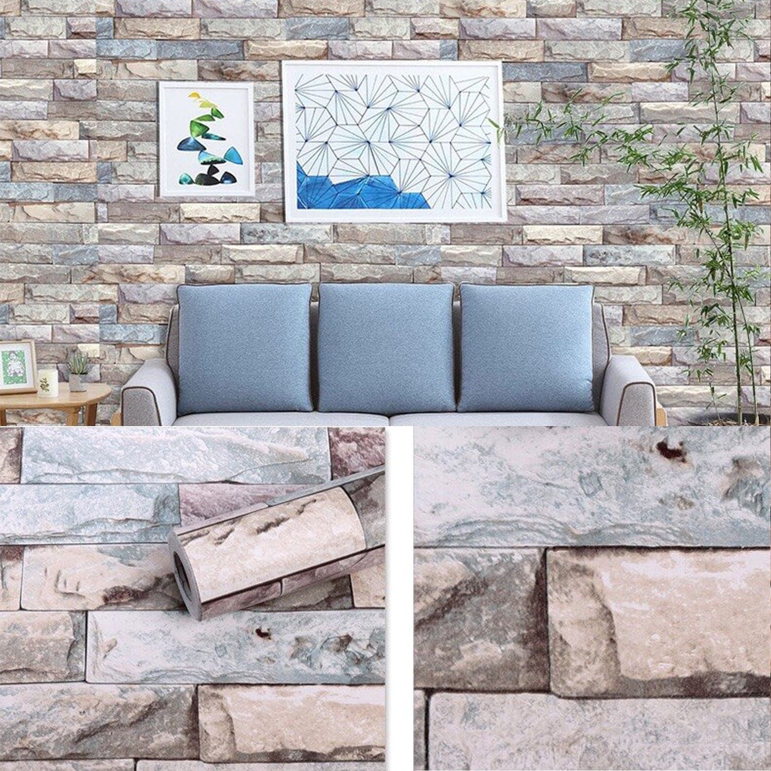 Wall Stickers Diy Wallpaper Decal 3D Self Adhesive House Office Decorative thumbnail 9
