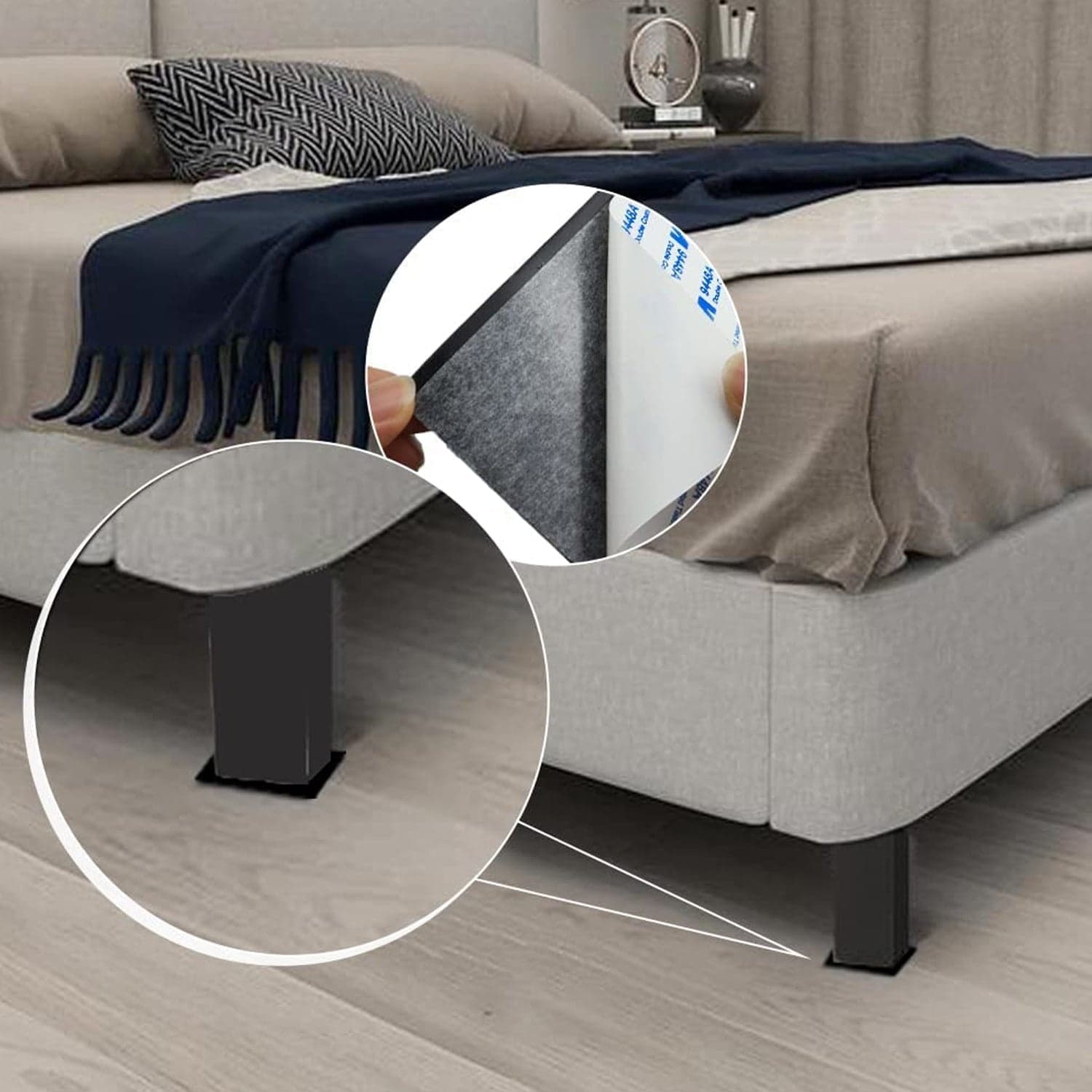 4-Piece Square Felt Furniture Floor Protector Pads thumbnail 8