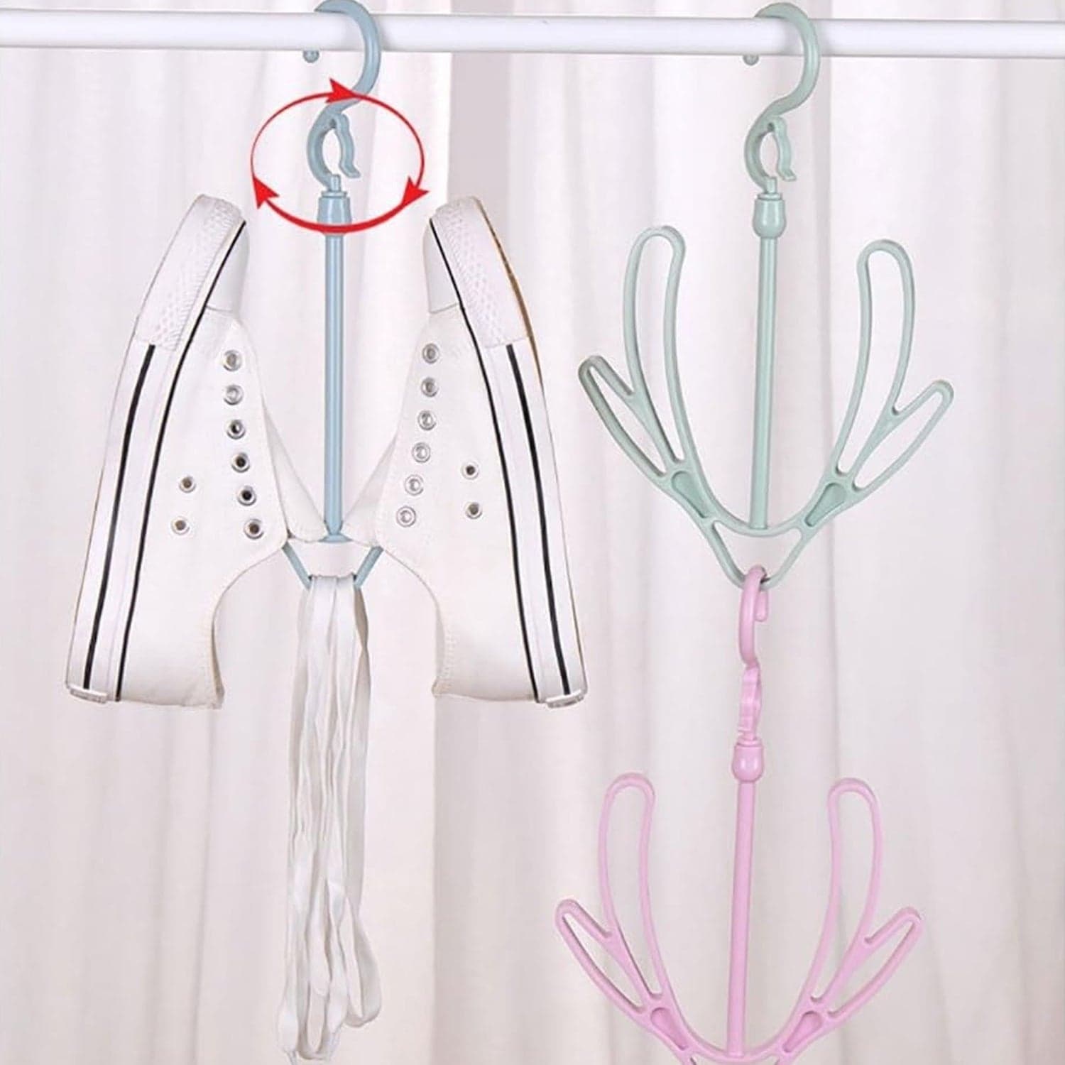 Shoes Drying Hanger, Rotatable Shoe Hanging Racks for Balcony Closet (1pc) thumbnail 6