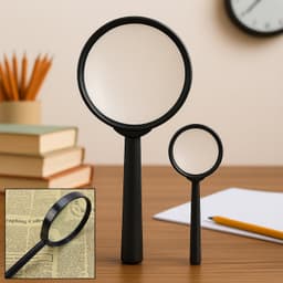 Magnifying Glass Lens - Reading Aid Made Of Glass - Real Glass Magnifying Glass That Can Be Used On Both Sides - Glass Breakage-Proof Magnifying Glass