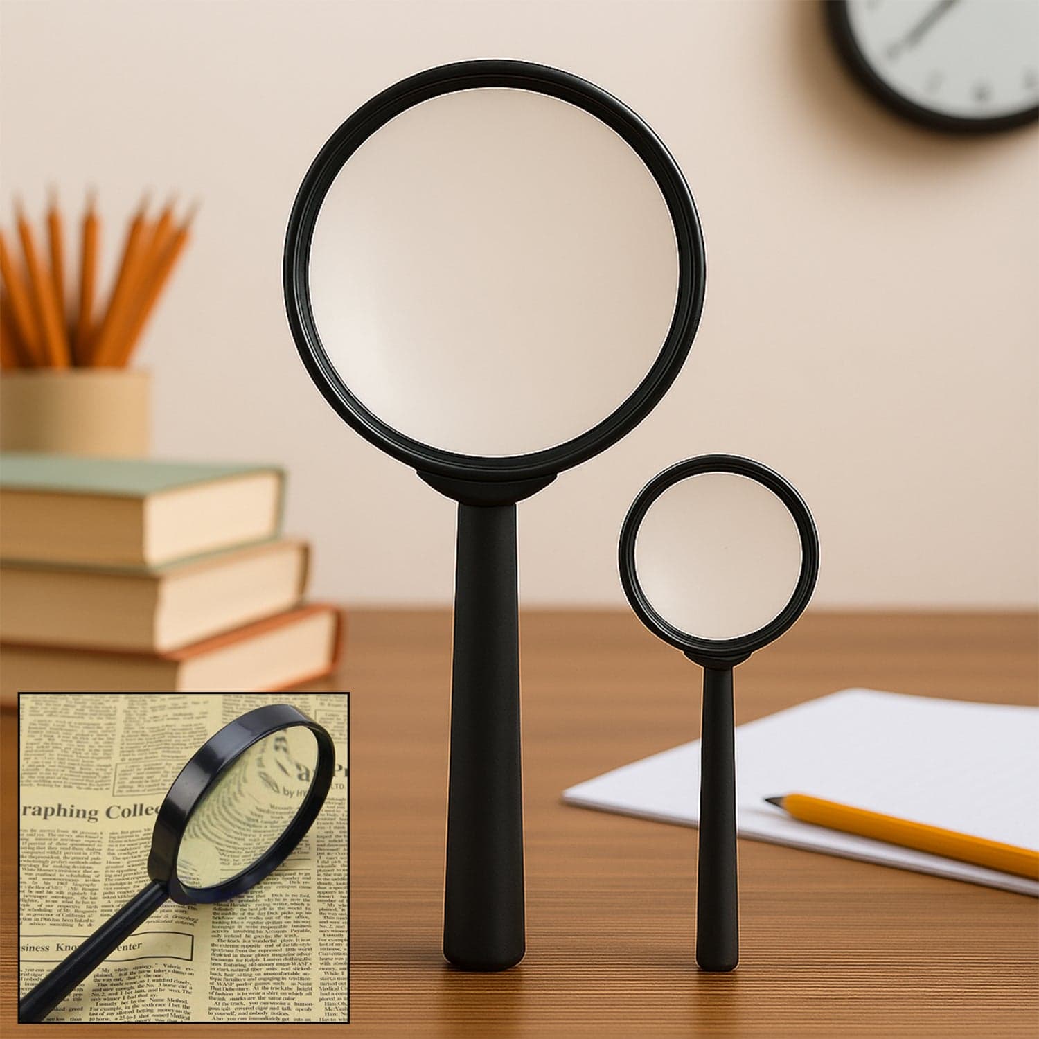 Magnifying Glass Lens - Reading Aid Made Of Glass - Real Glass Magnifying Glass That Can Be Used On Both Sides - Glass Breakage-Proof Magnifying Glass thumbnail 1