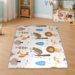 Baby Play Mat, Foam Play Mat For Play Mat Baby Floor Play Baby Crawling Mat Large Soft Thick Baby Mat, Water-Proof Reversible Toxic Free (197X176 Cm)