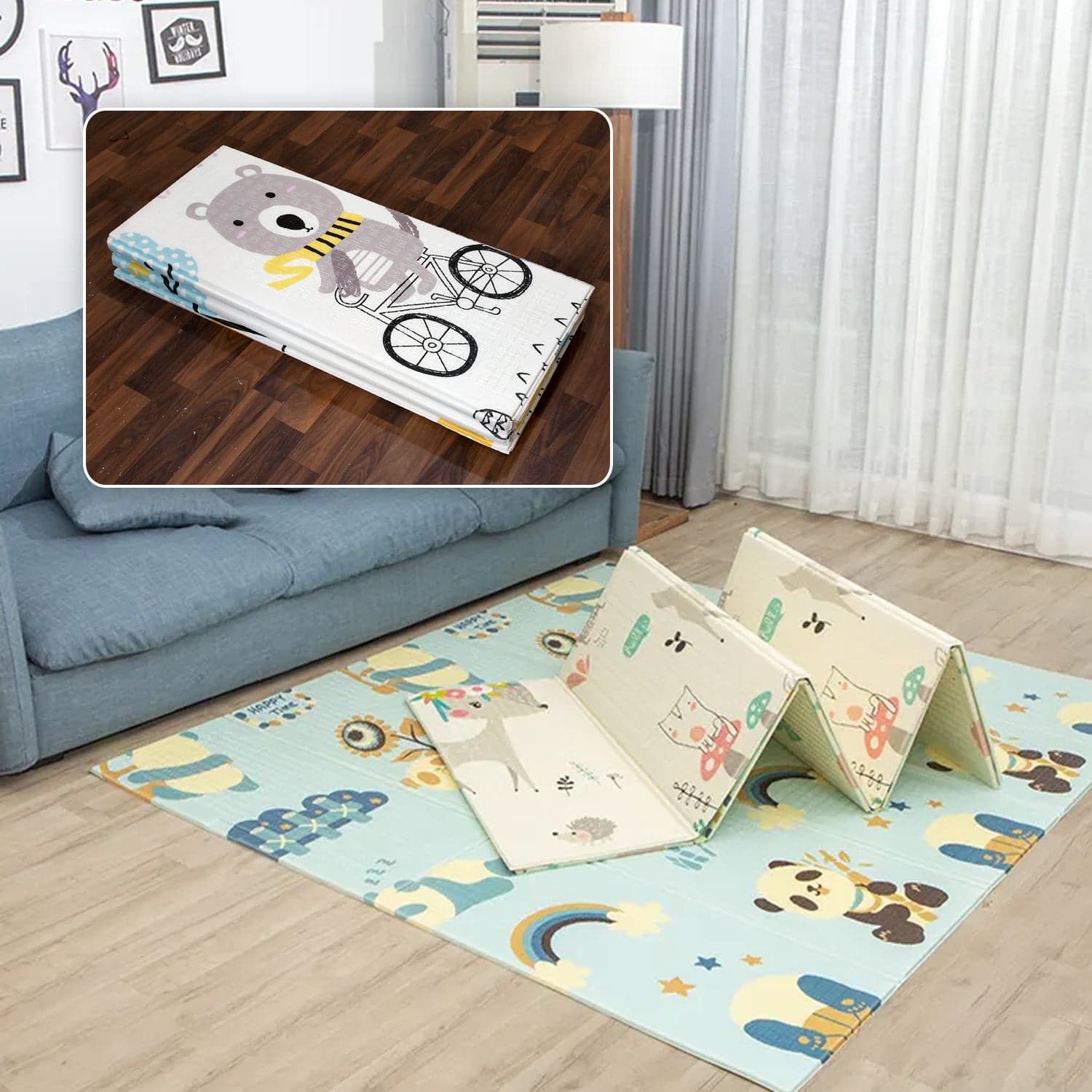 Baby Play Mat, Foam Play Mat For Play Mat Baby Floor Play Baby Crawling Mat Large Soft Thick Baby Mat, Water-Proof Reversible Toxic Free (197X176 Cm) thumbnail 6