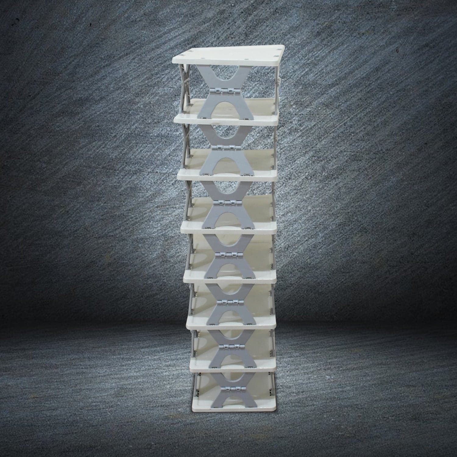 Foldable Shoe Rack (1 Pc, 8 Layers): Space-Saving, Entryway Storage thumbnail 3