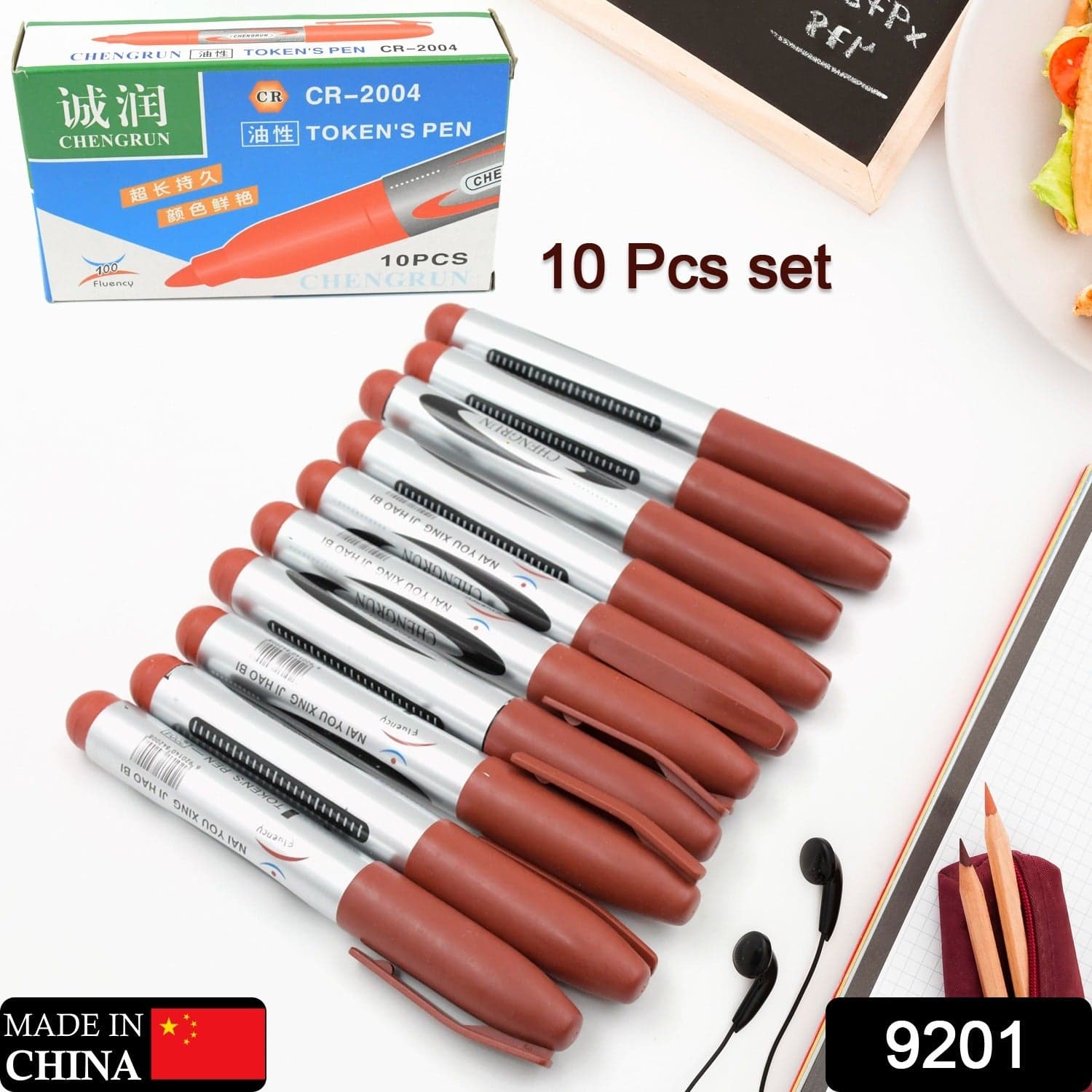 10Pc Marron Marker Permanent (10 Pc Set) thumbnail 2