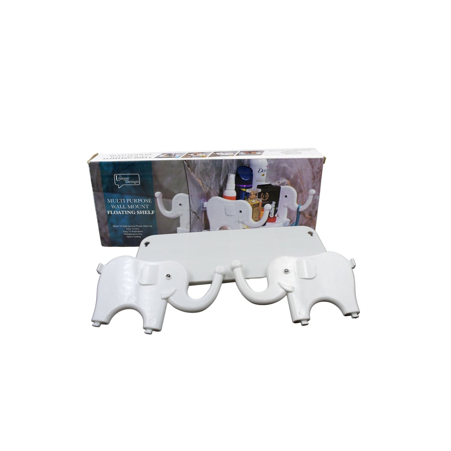 Multifunctional Elephant-Shaped Wall Shelf Of No-Punch Mini Organizer For Kitchen thumbnail 4