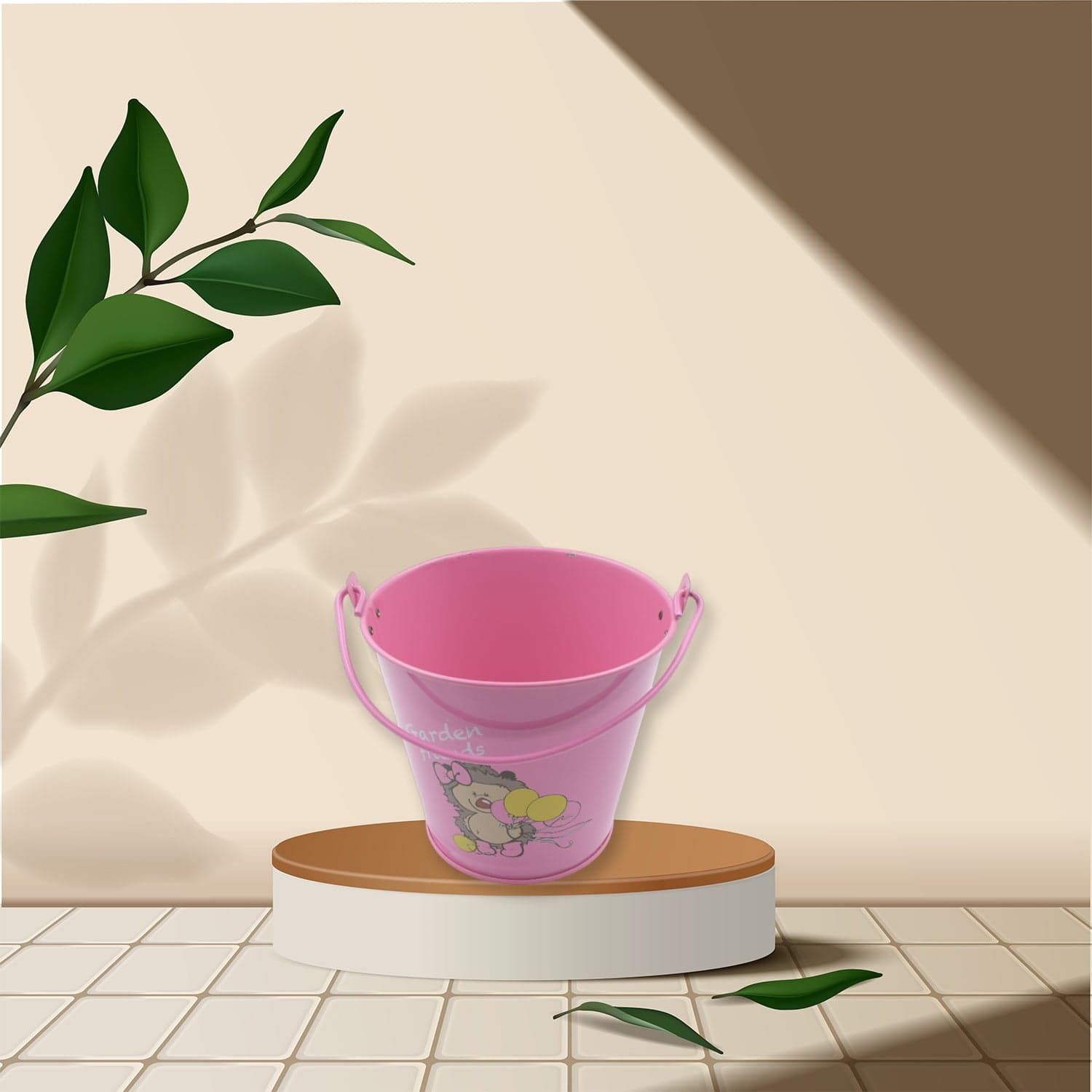 Small Metal Bucket for Plants & Decor (1 Pc, With Handle) thumbnail 1