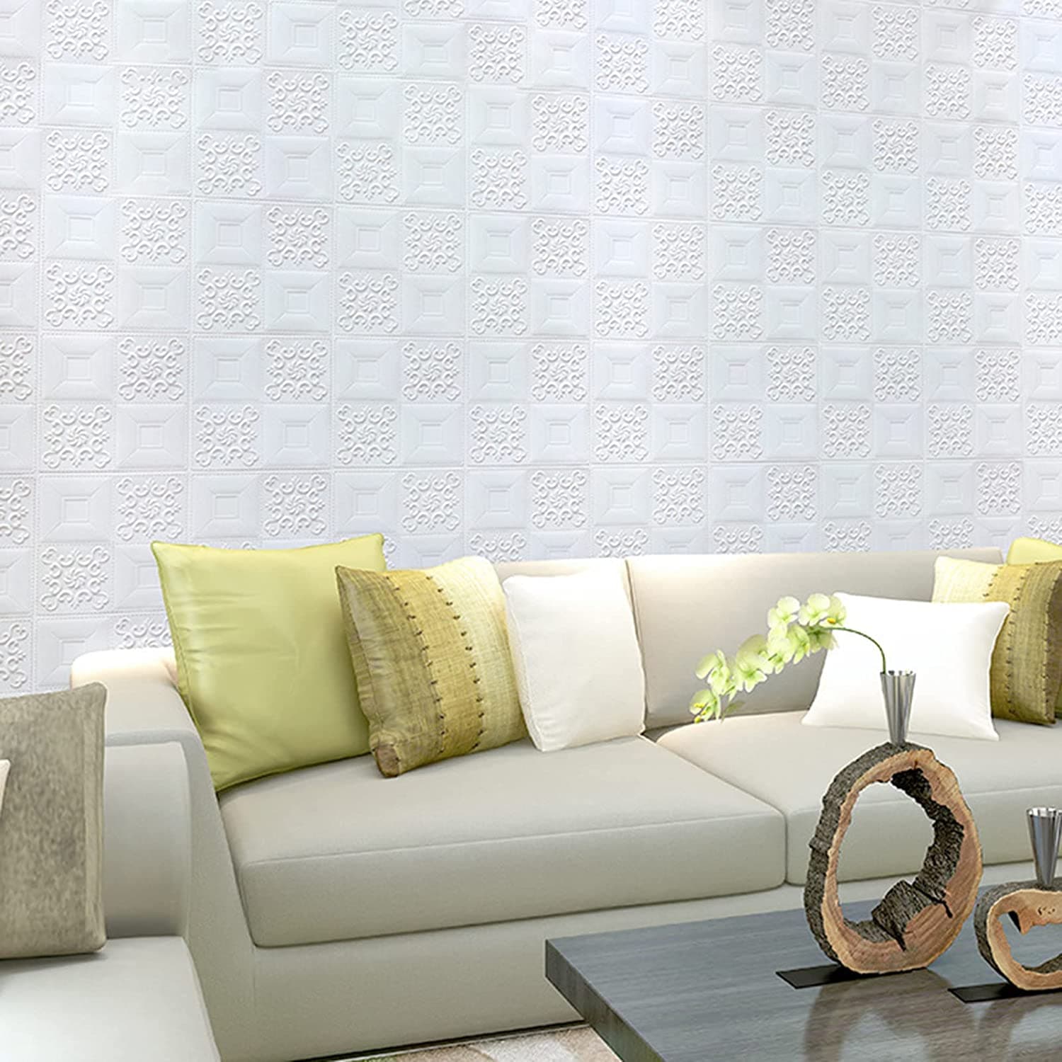 Stone Design Wallpaper 3D Foam Wallpaper Sticker Panels I Ceiling Wallpaper For Living Room Bedroom I Furniture thumbnail 7
