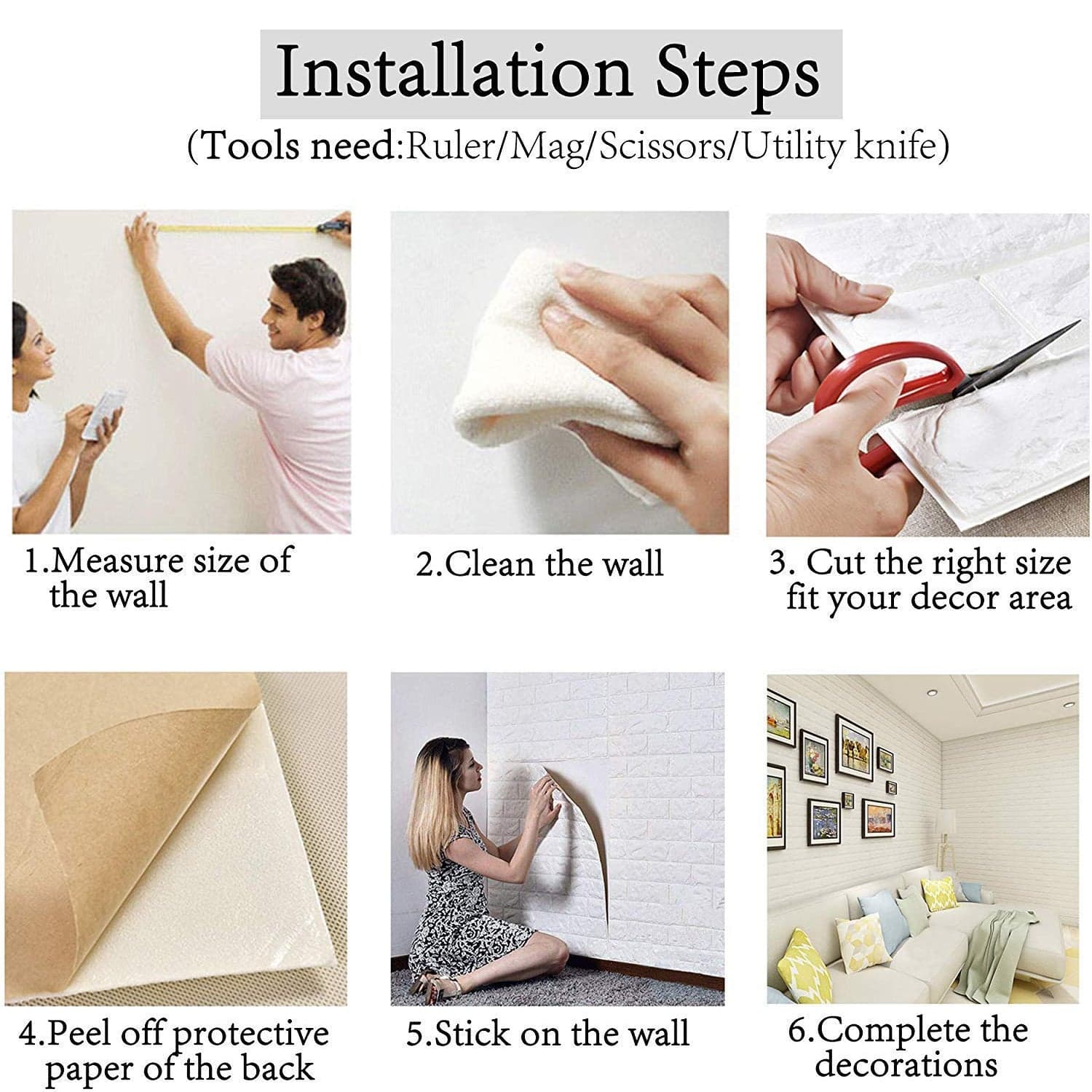 Stone Design Wallpaper 3D Foam Wallpaper Sticker Panels I Ceiling Wallpaper For Living Room Bedroom I Furniture thumbnail 8
