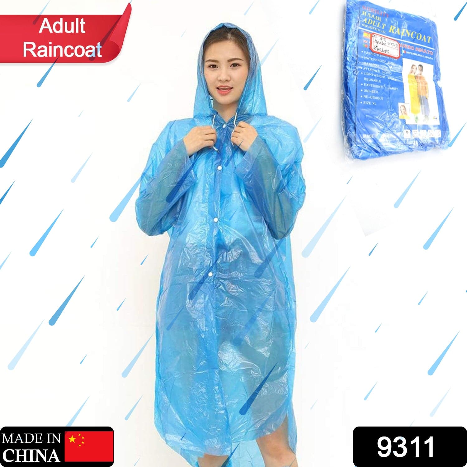 Portable Adult Rain Coat thumbnail 2