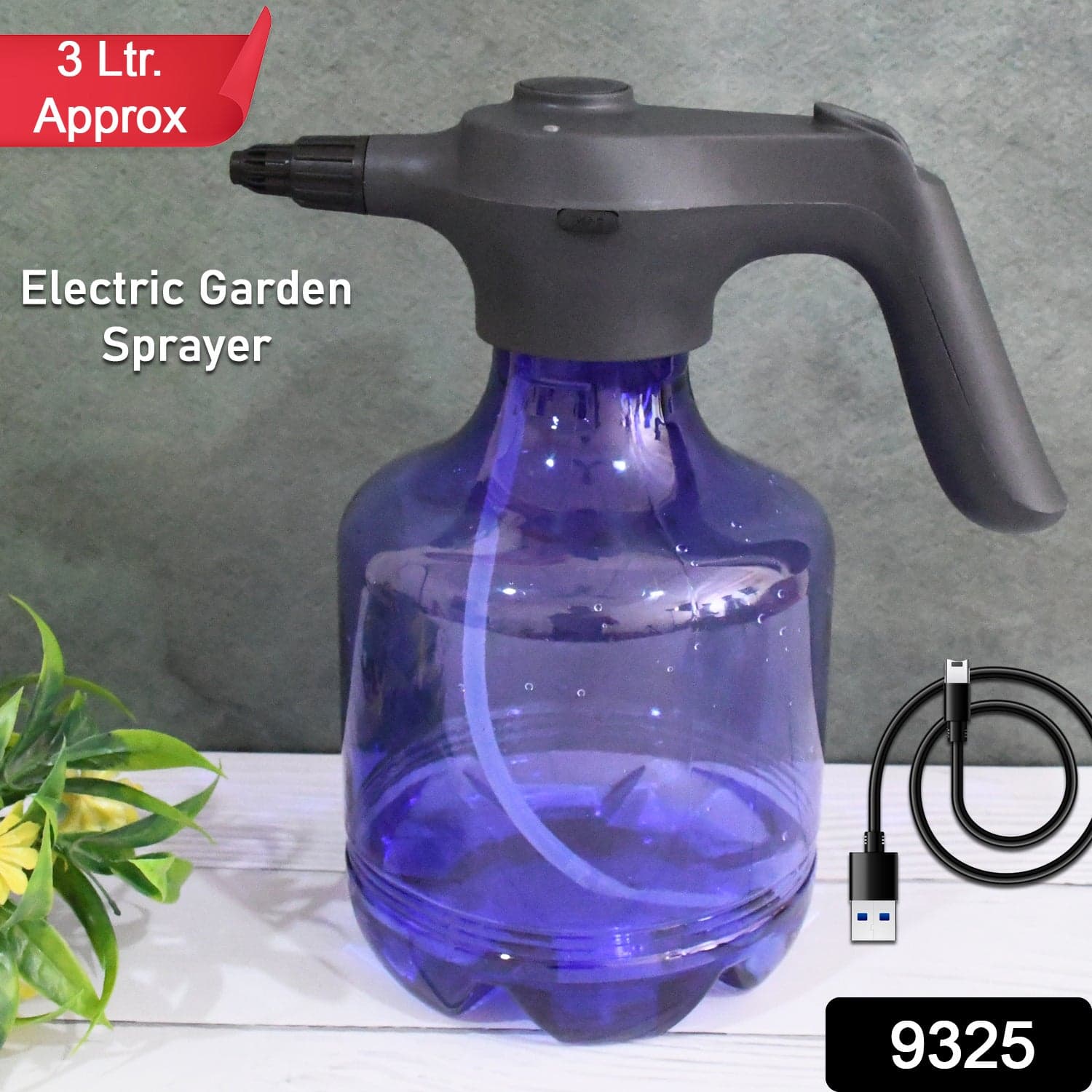 Electric 3L Garden Sprayer of Automatic, Rechargeable Watering Can for Fertilizing (1 Pc) thumbnail 2