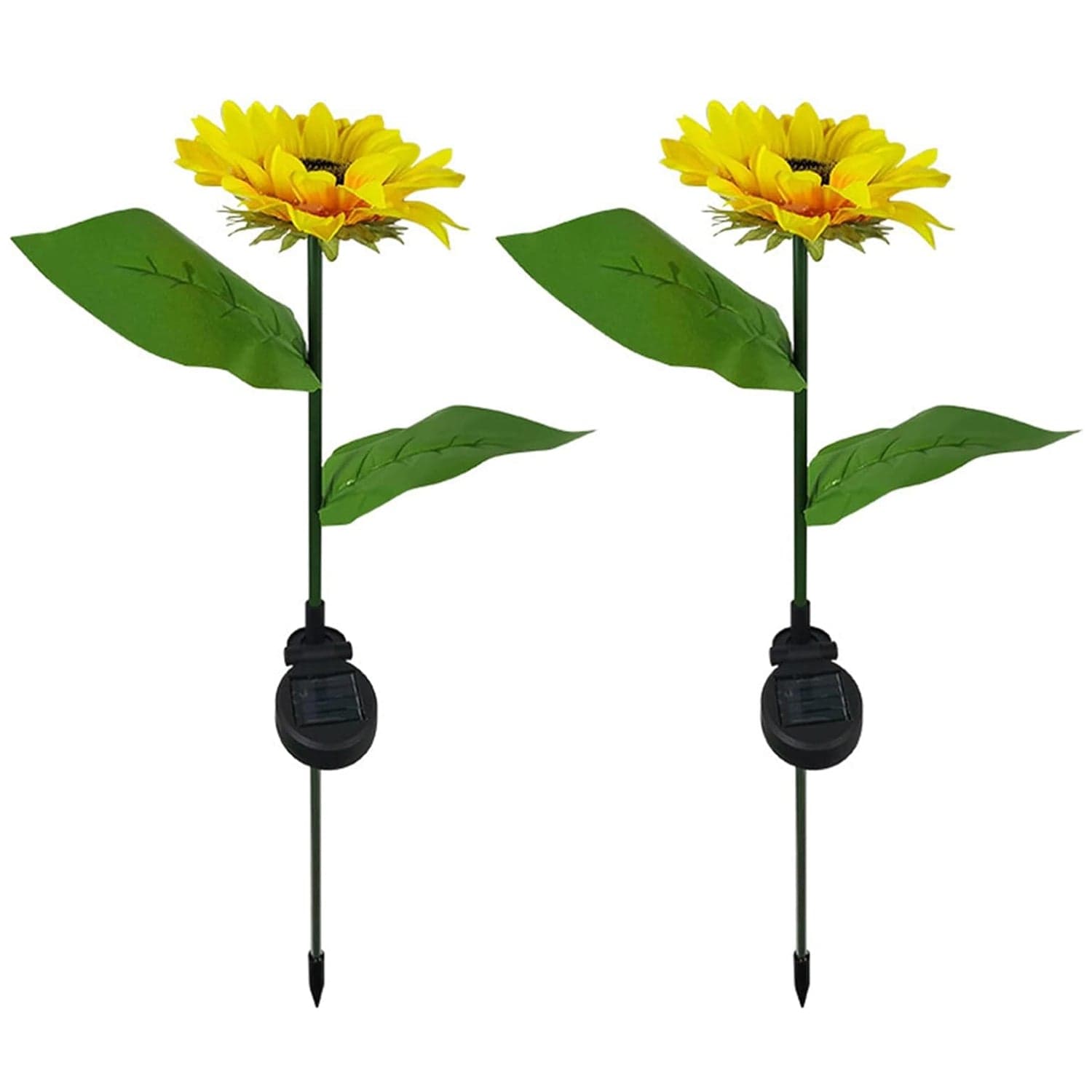 2 Pc Outdoor Solar Sunflower Lights Intelligent Light Control Waterproof Garden Landscape Stake Light thumbnail 3