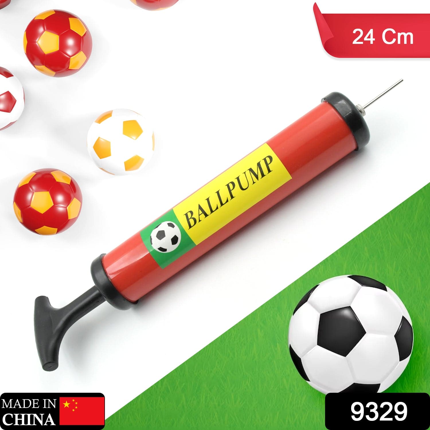 Plastic Pump for Inflating Balls (24CM) - Inflatable Ball Development Toy thumbnail 2