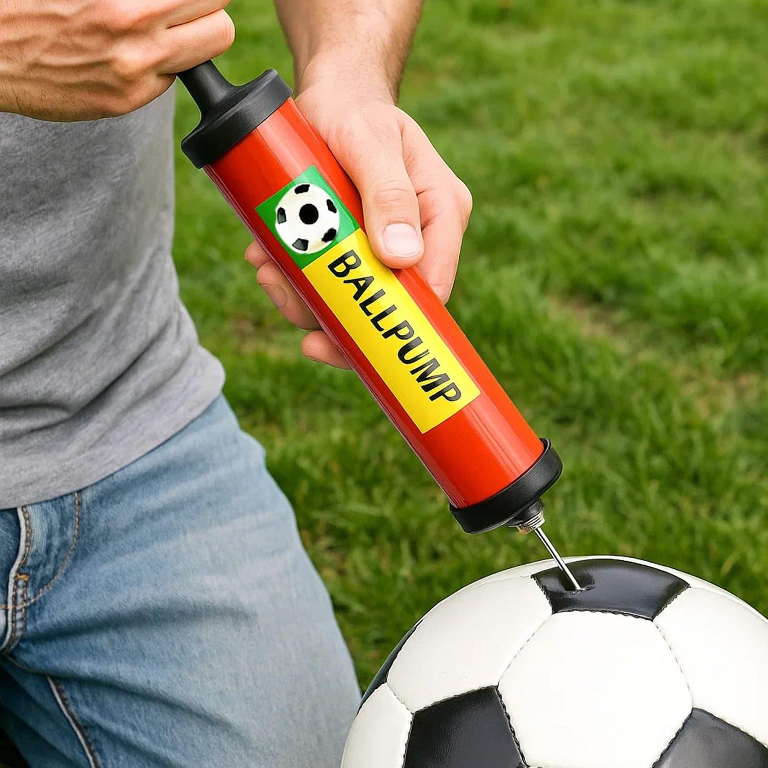 Plastic Pump for Inflating Balls (28 CM) - Inflatable Ball Development Toy thumbnail 1