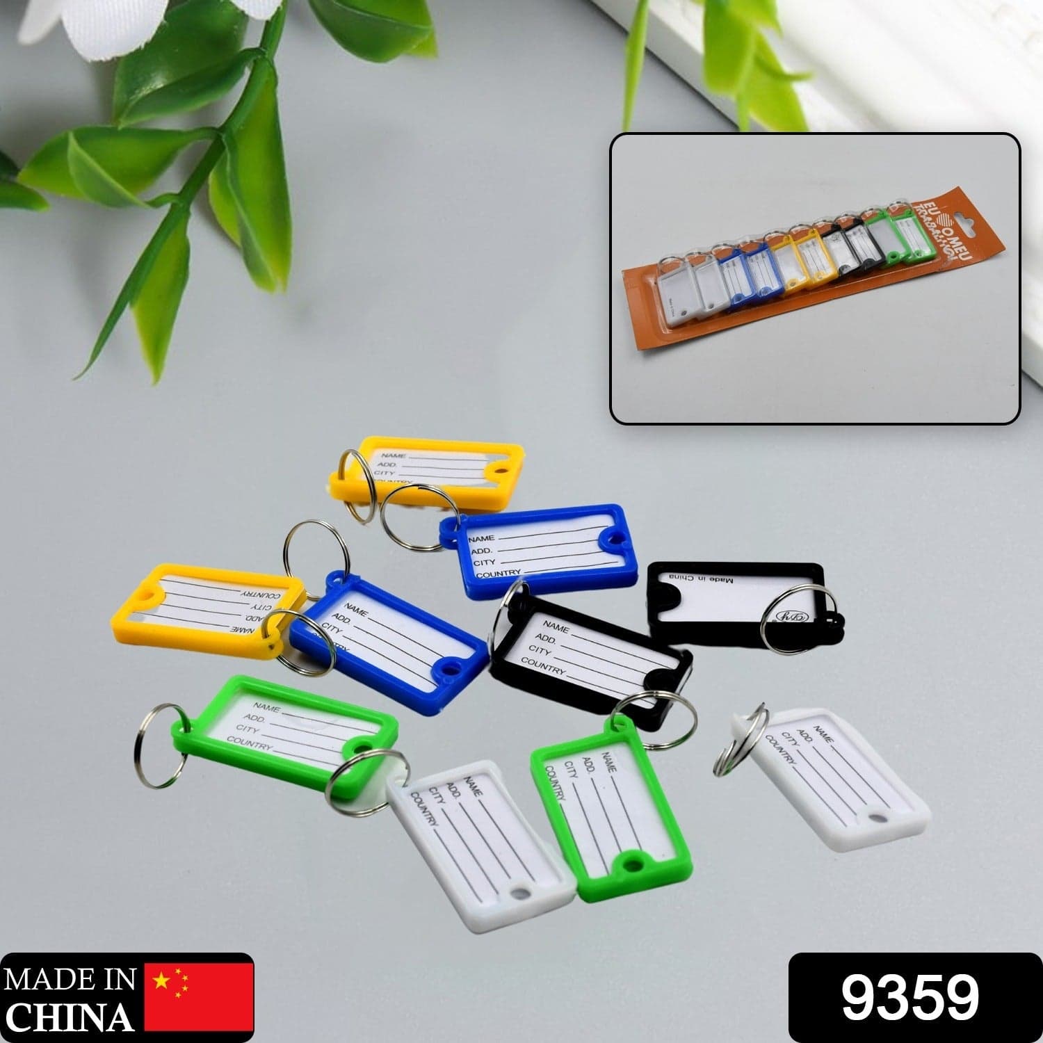 Wallet Keychain 10 pcs Set Plastic Key Custom Key Tags Key Ring Tags Numbered Key Tags Tags with Backpack Keychain thumbnail 2