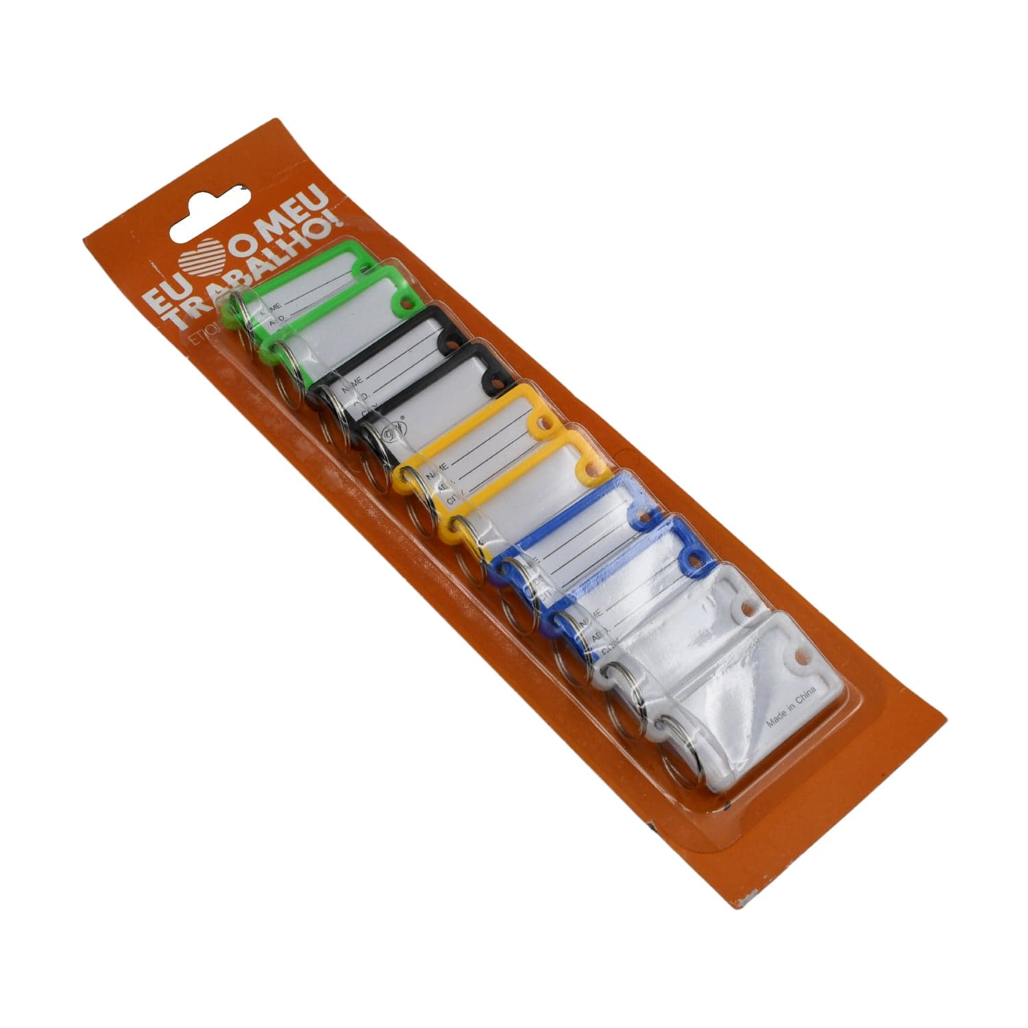 Wallet Keychain 10 pcs Set Plastic Key Custom Key Tags Key Ring Tags Numbered Key Tags Tags with Backpack Keychain thumbnail 5